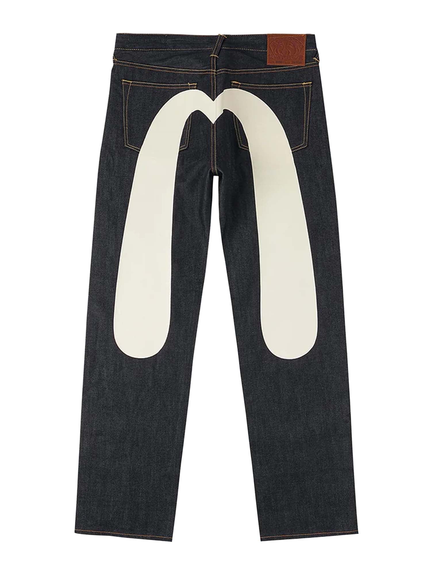 Evisu Jeans 2000 Daicock Print Baggy Blu