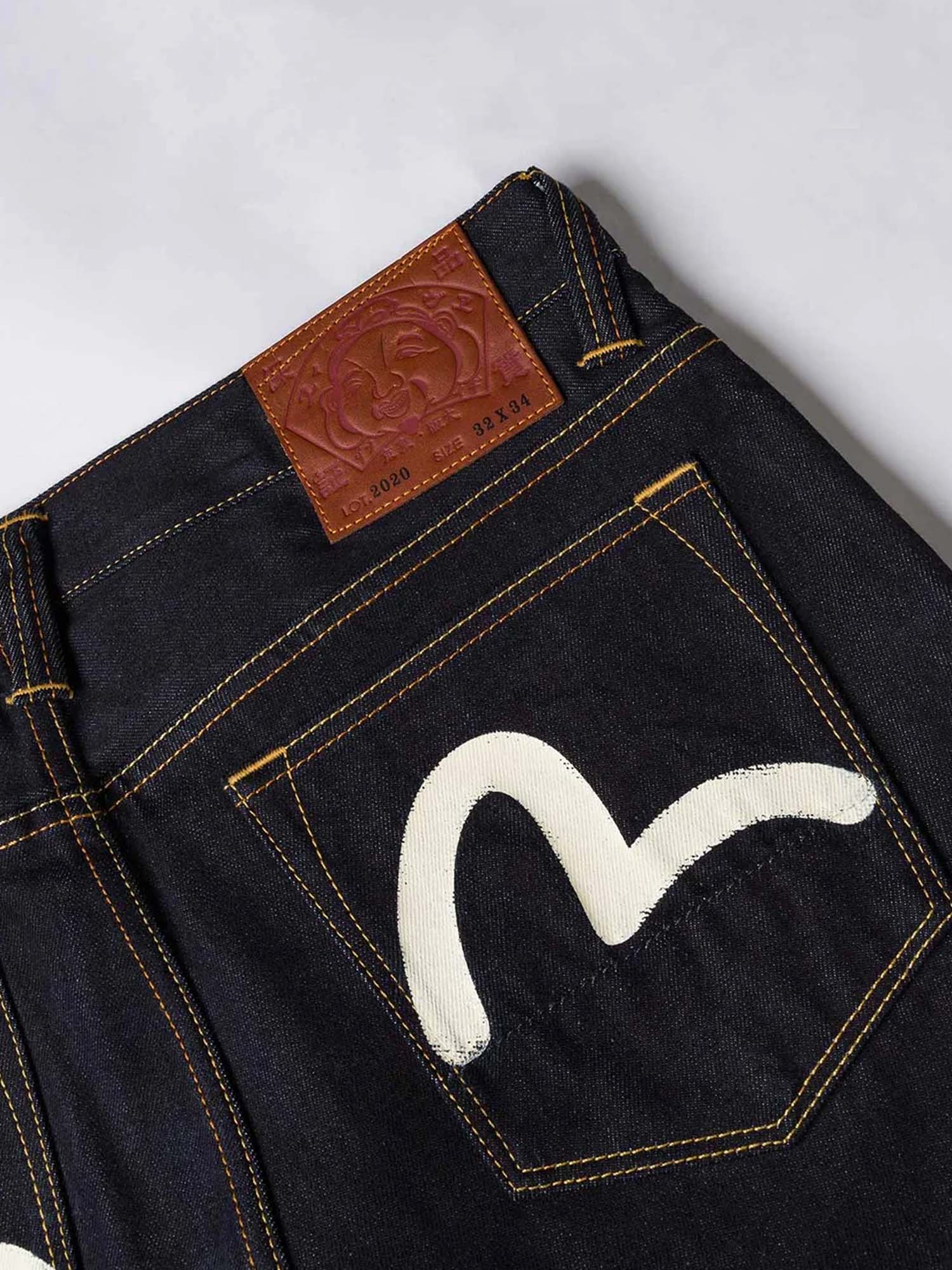 Evisu Jeans 2020 Seagull Print Pockets Regular Fit Blu