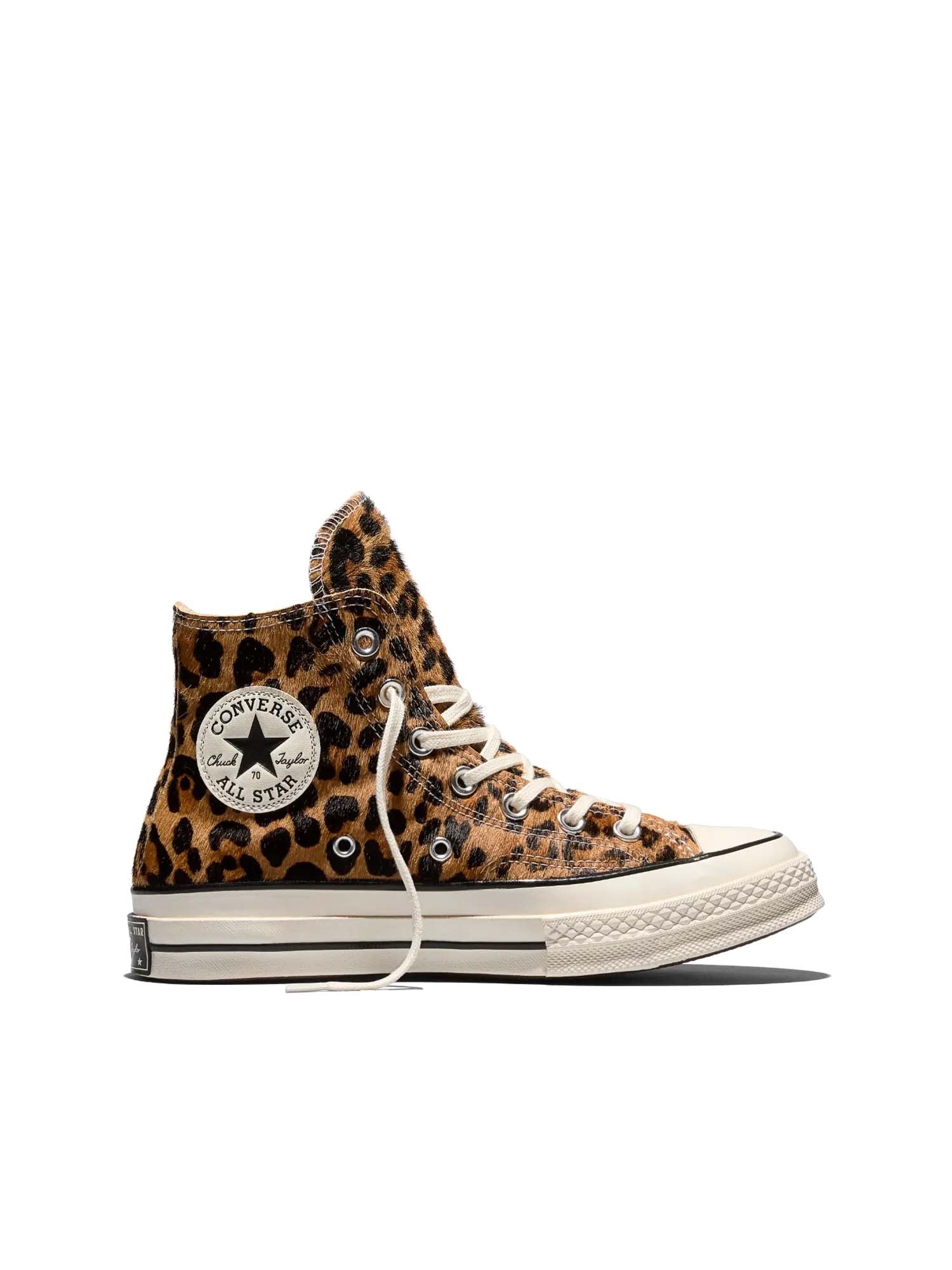 Converse Scarpe Chuck 70 Leopard Pony Hair Nero