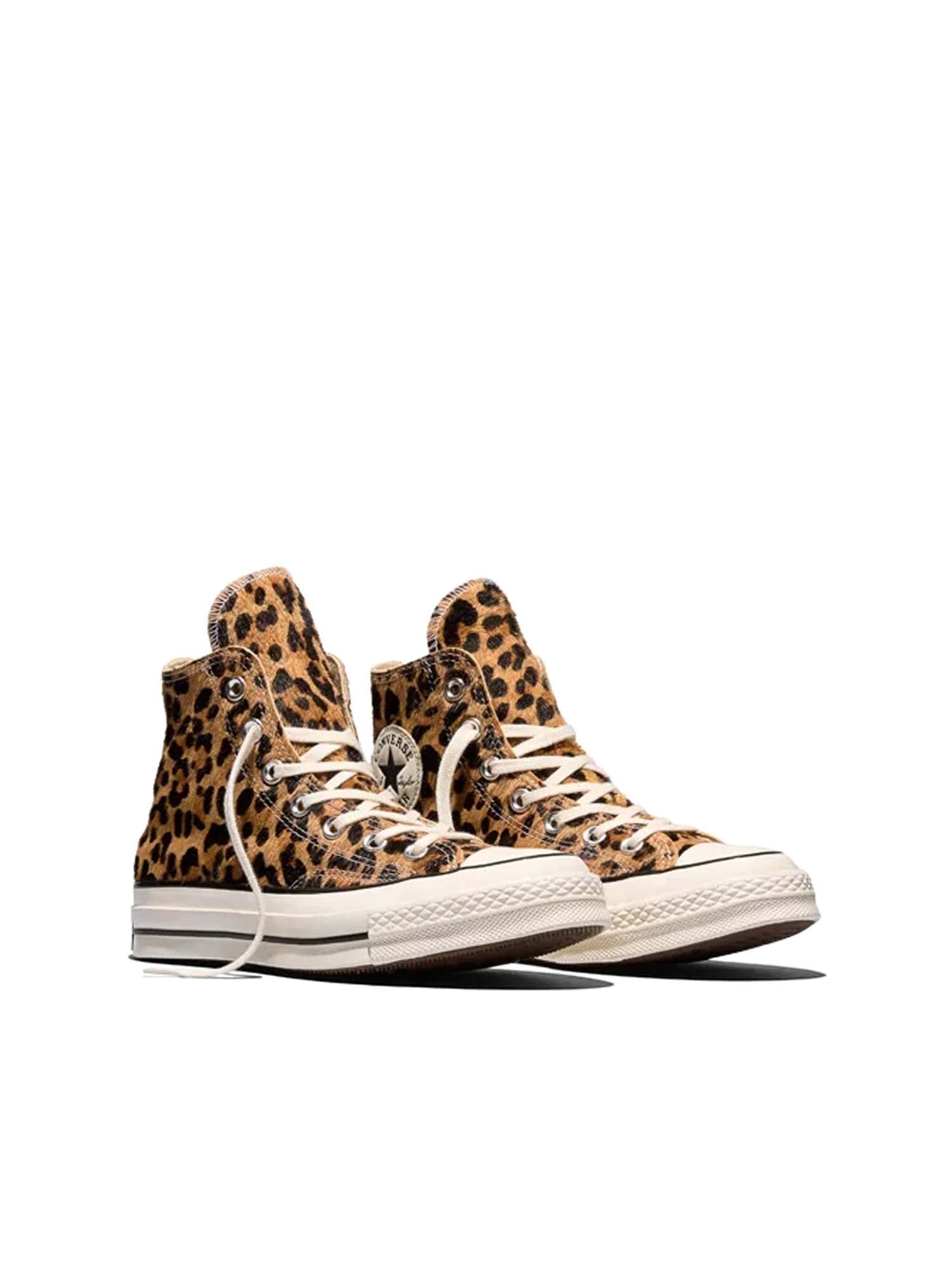 Converse Scarpe Chuck 70 Leopard Pony Hair Nero