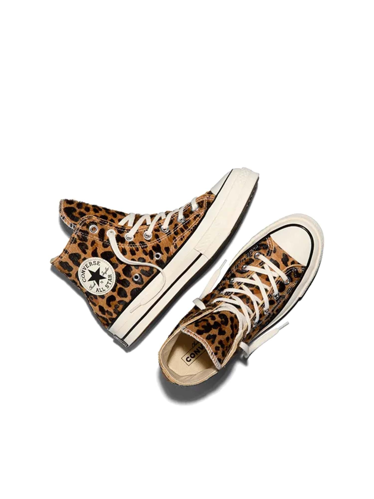 Converse Scarpe Chuck 70 Leopard Pony Hair Nero