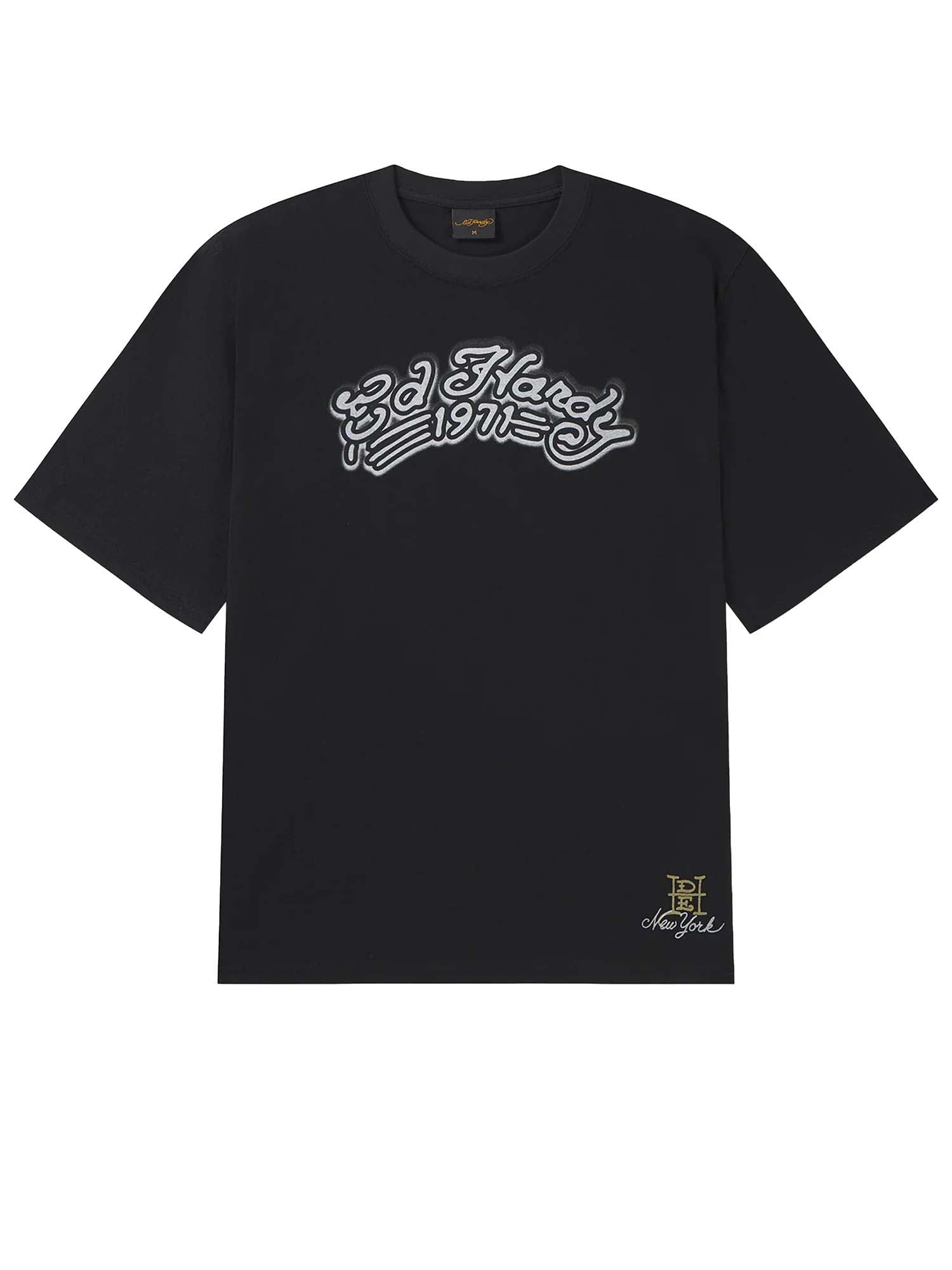 Ed Hardy T-Shirt Stay True Graphic Regular Nero