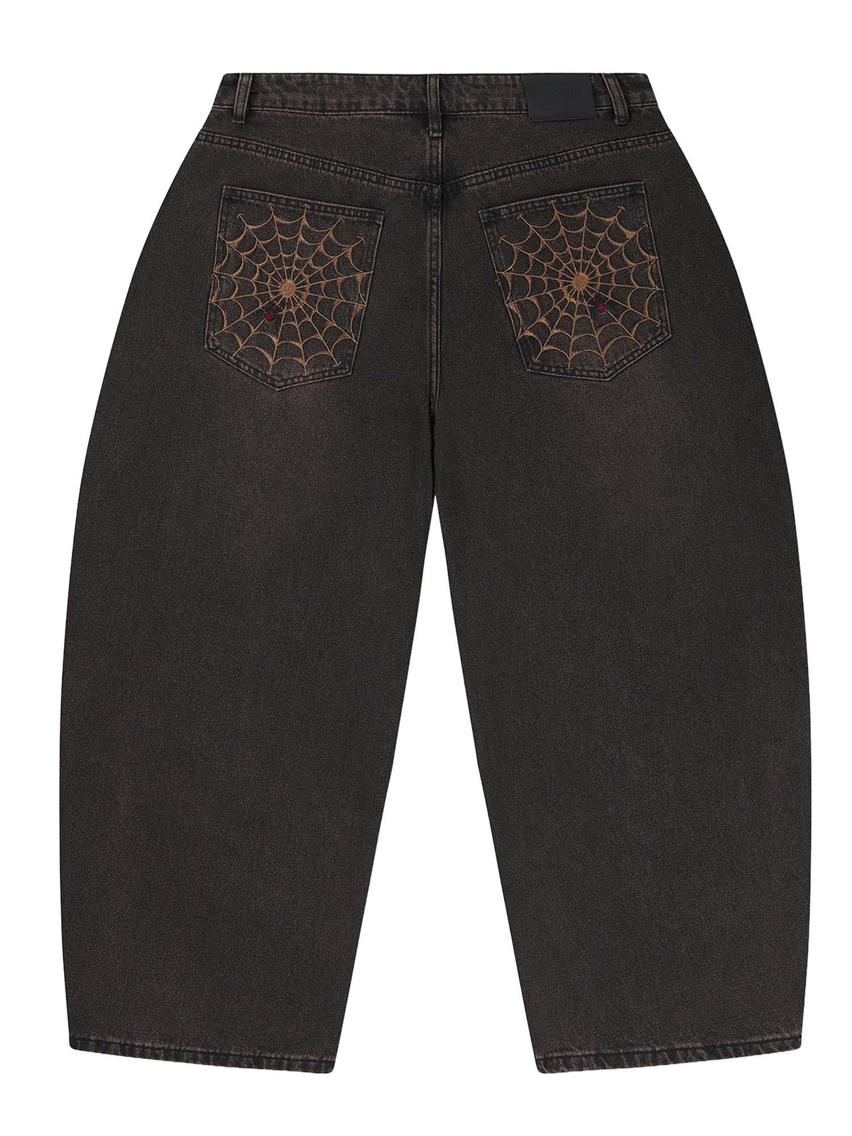 Ed Hardy Mens Drawn By Ed Panelled Balloon Jeans Marrone
