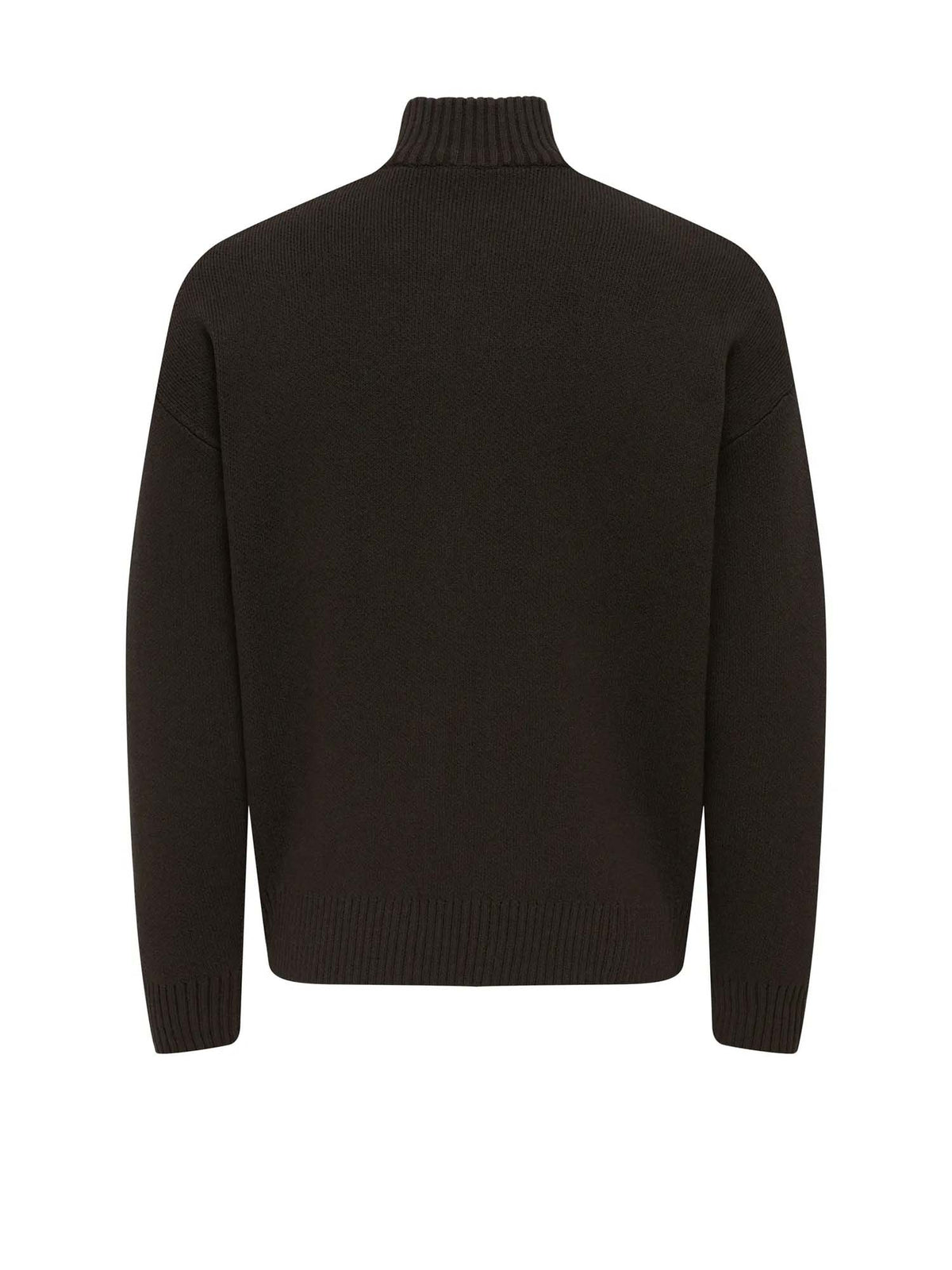 Only & Sons Onsblake Boxy High Neck Card Knit Noos Marrone