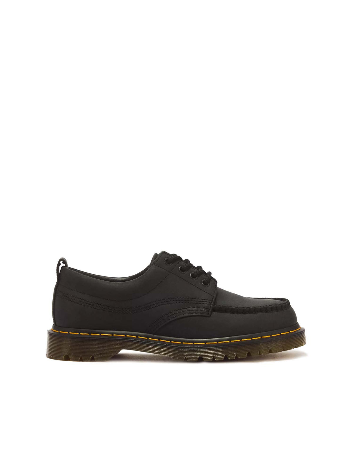 Dr. Martens Scarpe Lowell Moc Toe in pelle Crazy Horse a 4 occhielli Nero