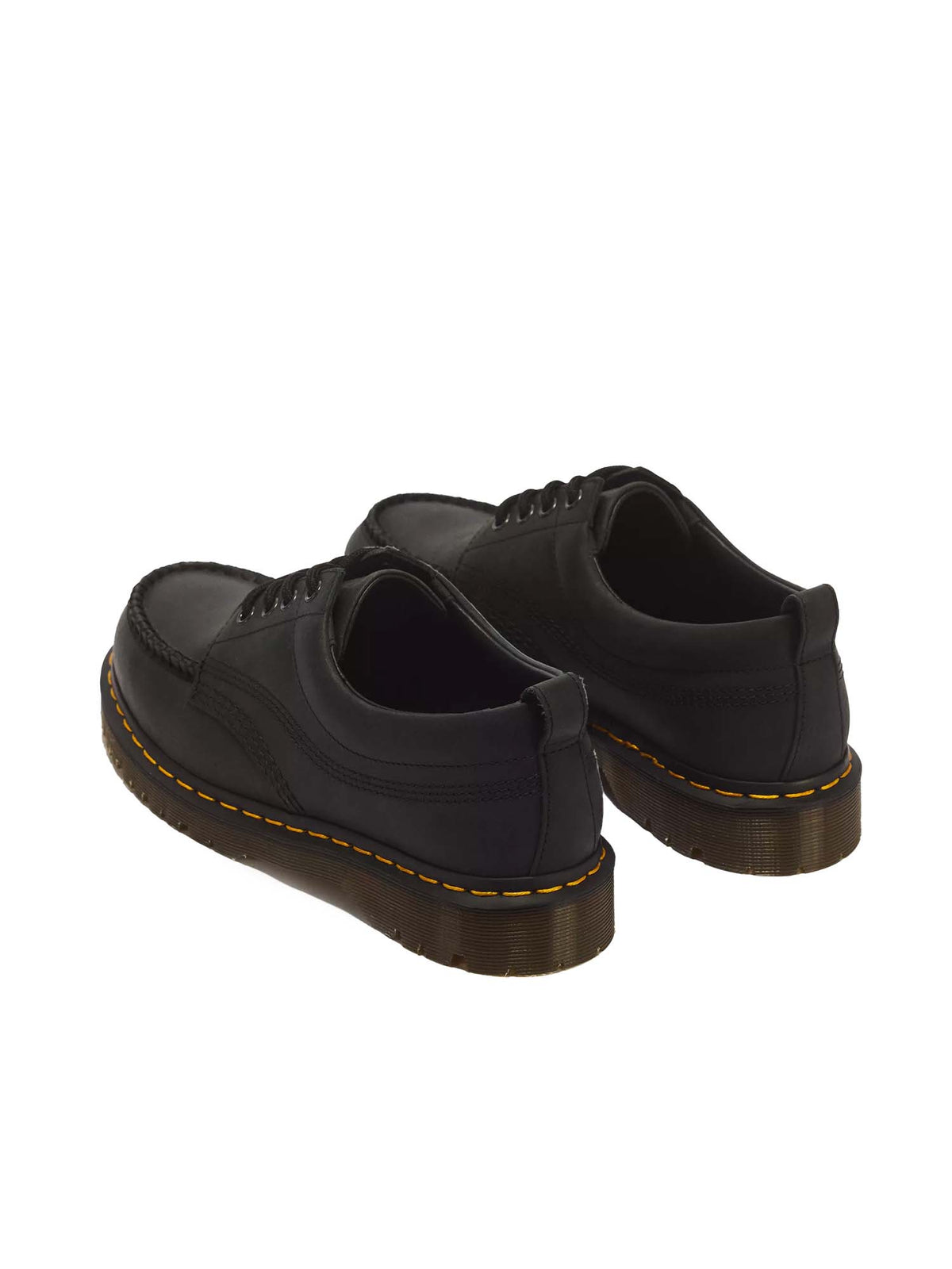 Dr. Martens Scarpe Lowell Moc Toe in pelle Crazy Horse a 4 occhielli Nero