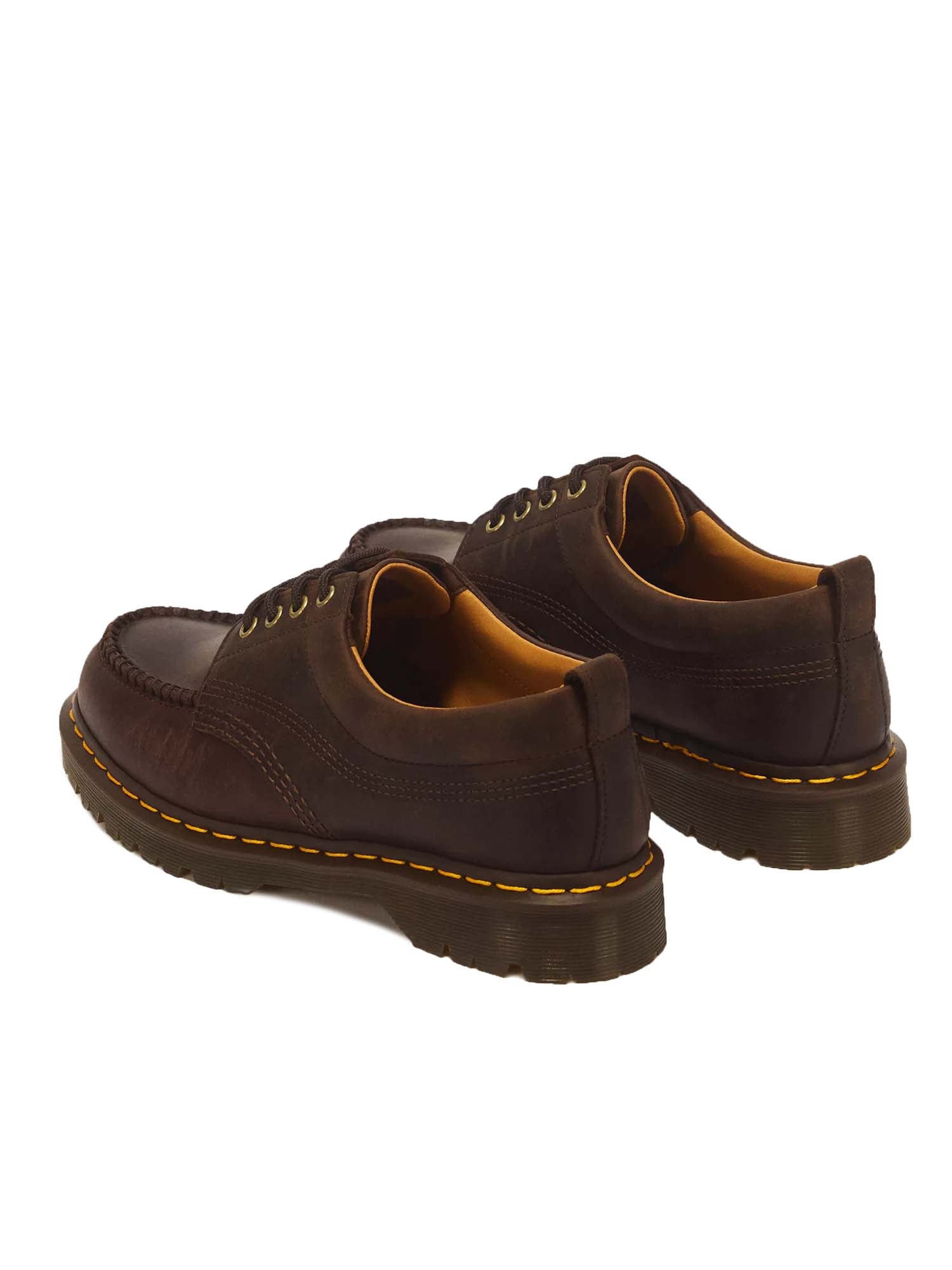 Dr. Martens Scarpe Lowell Moc Toe in pelle Crazy Horse a 4 occhielli Marrone