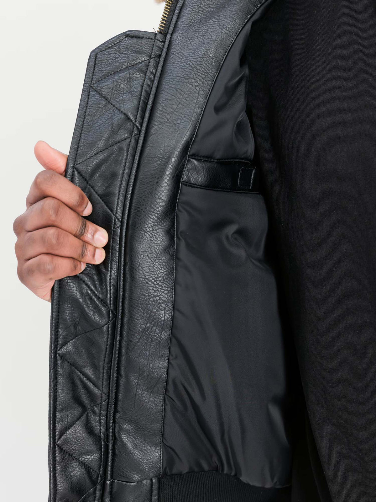 Alpha Industries Giacca in pelle G-1 Devils Brigade Faux Leather Bomber Nero