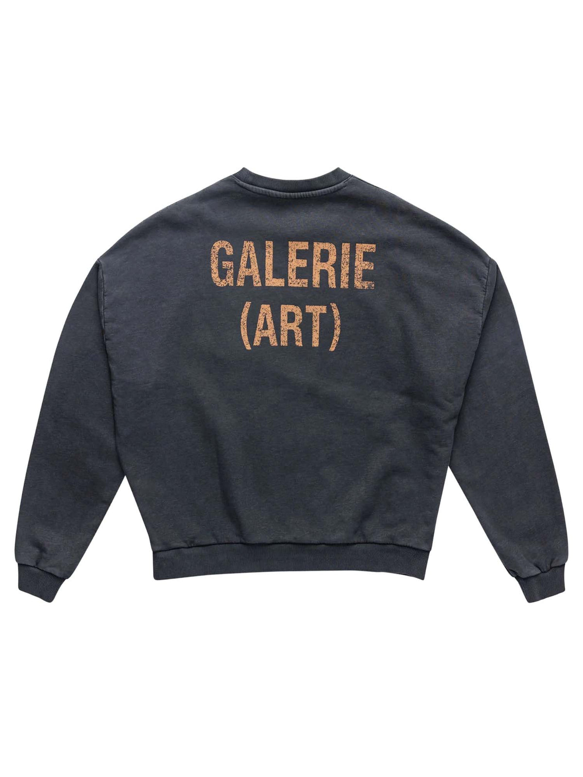 Les (art)ists Crewneck Box Fit Galerie Art Stone Wash Nero