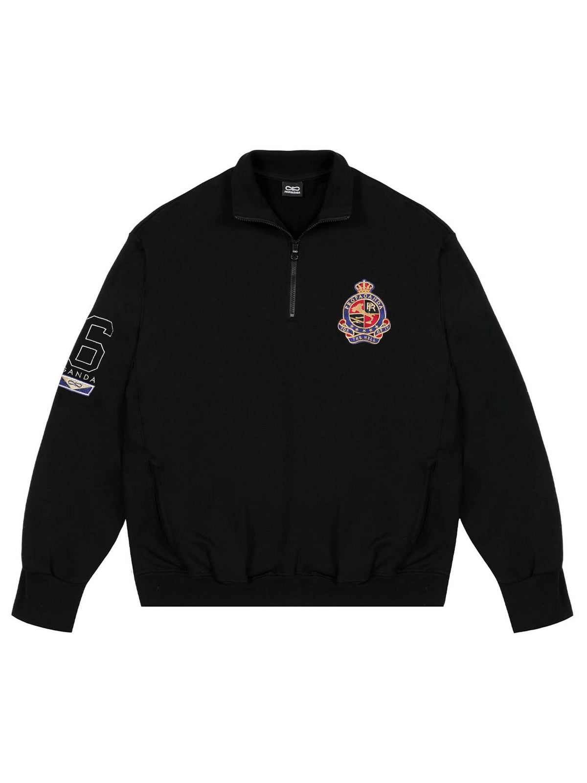 Propaganda Proud Half Zip Crewneck Nero
