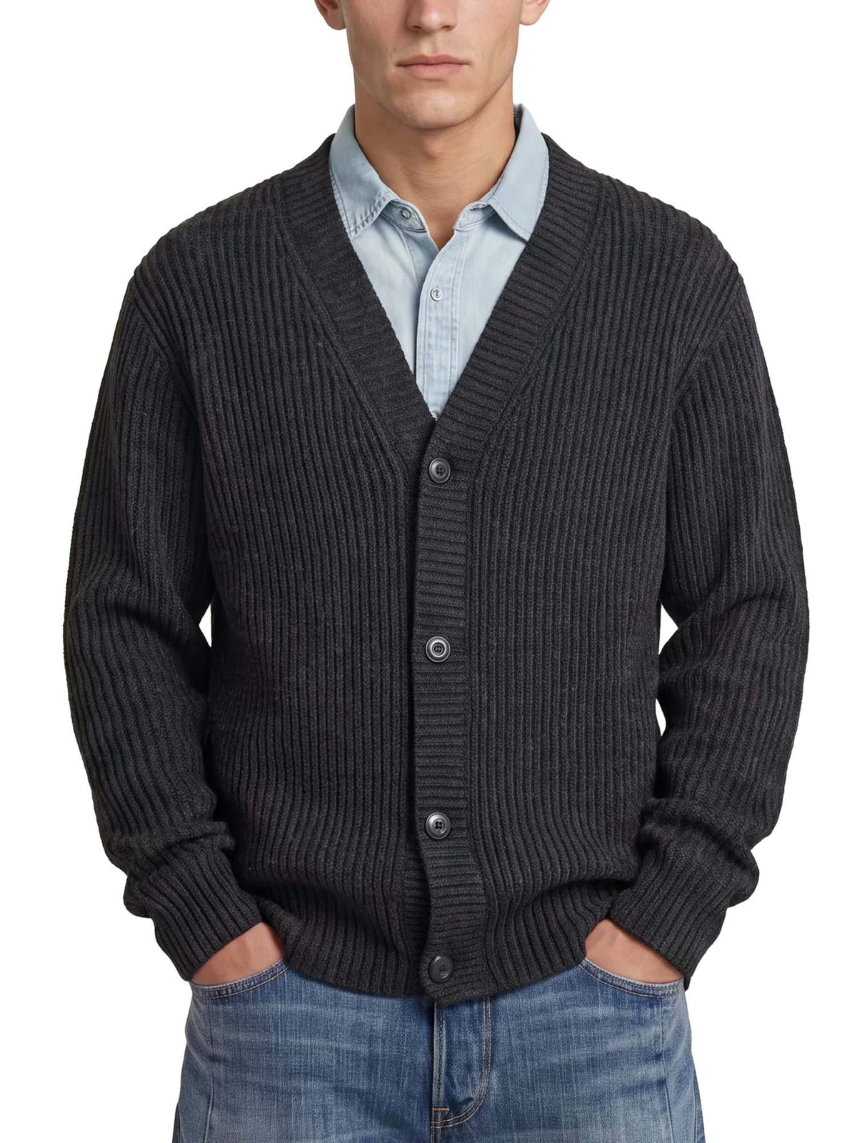 G-star Essential Cardigan Knit Grigio