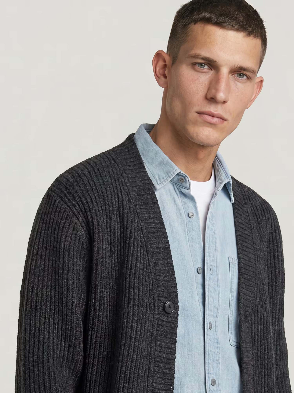 G-star Essential Cardigan Knit Grigio