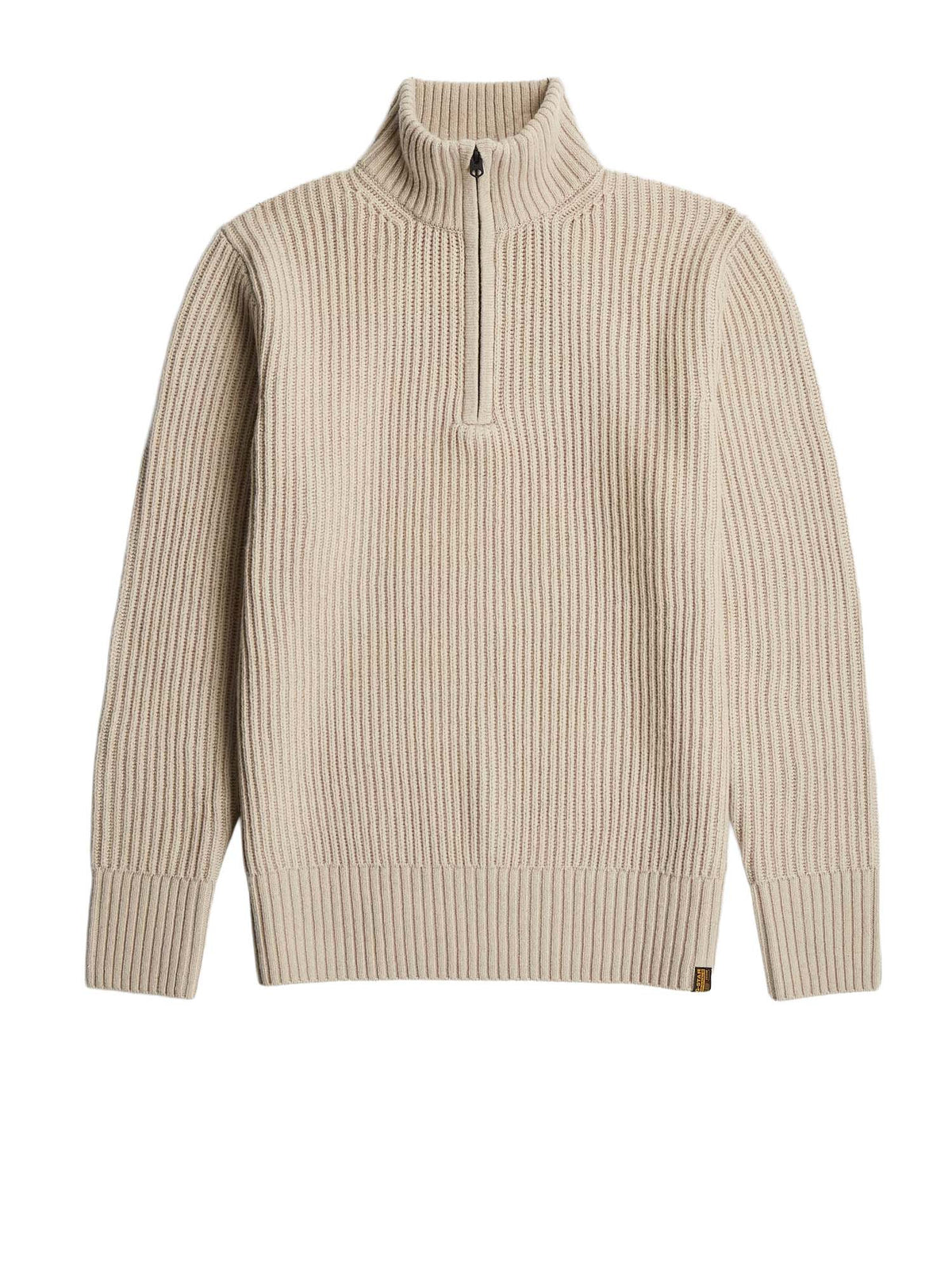 G-star Maglione Essential Half Zip Knit Beige