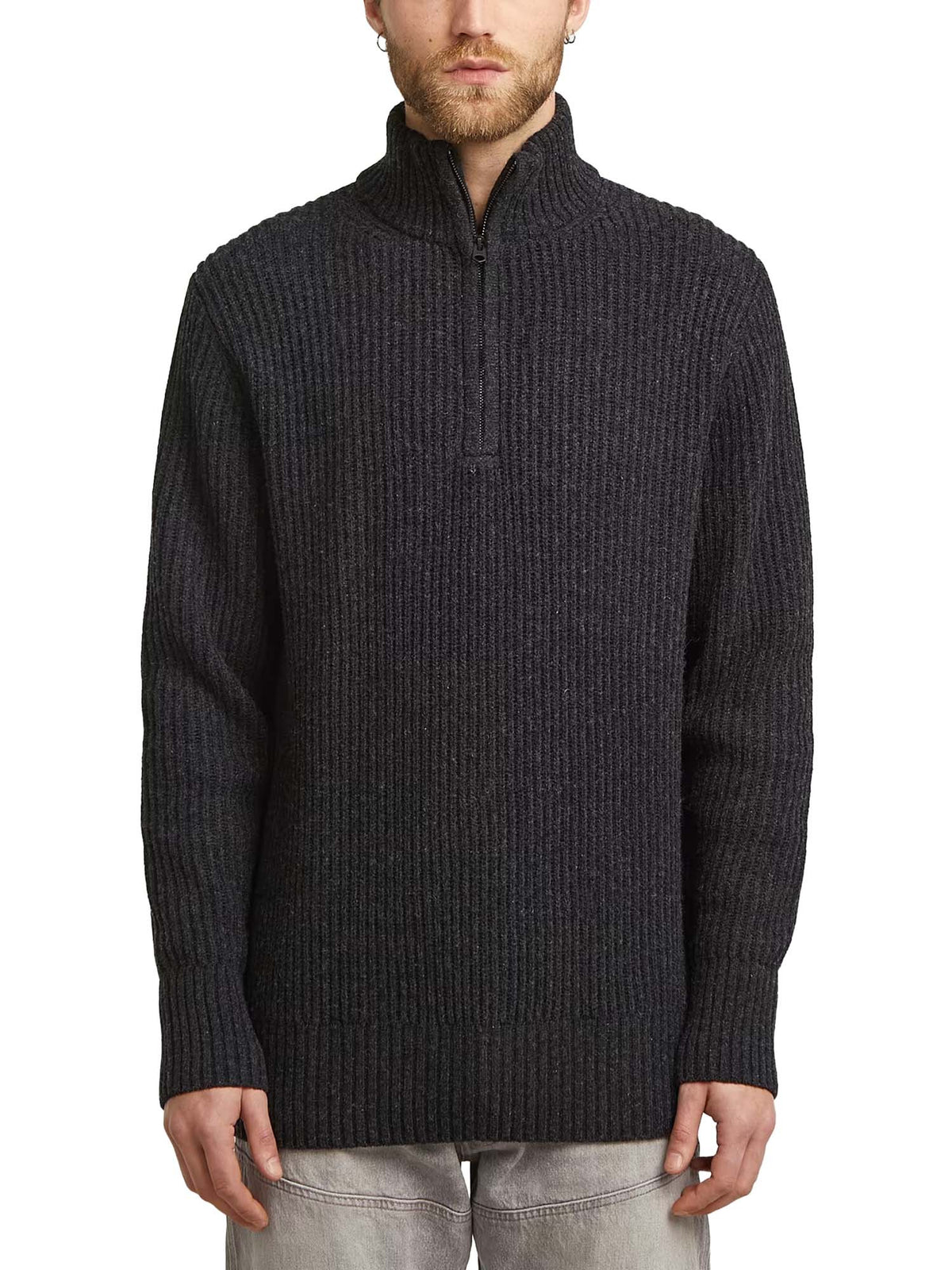G-star Maglione Essential Half Zip Knit Grigio