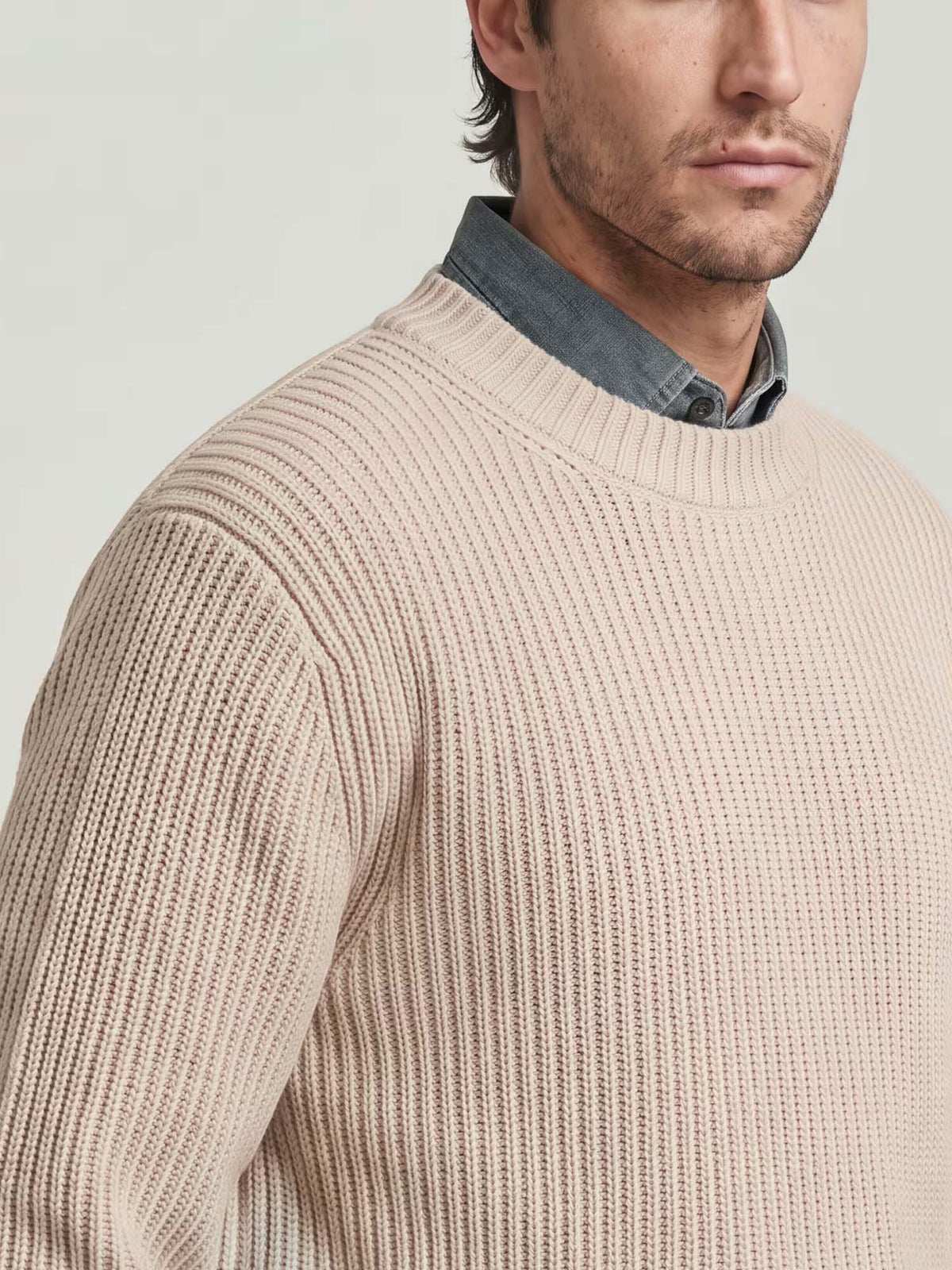 G-star Maglione Essential Ribbed Knit Beige