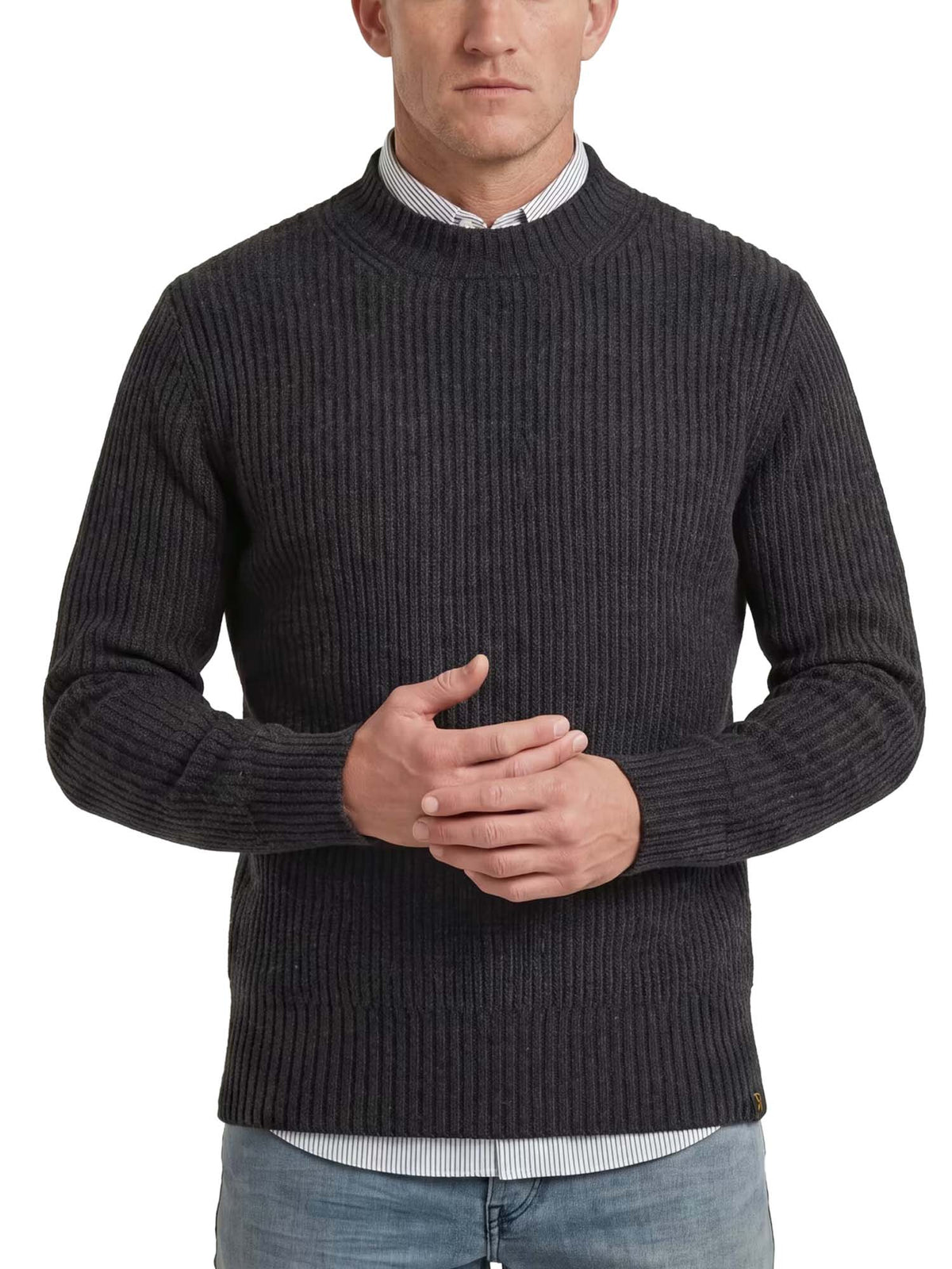 G-star Maglione Essential Ribbed Knit Grigio