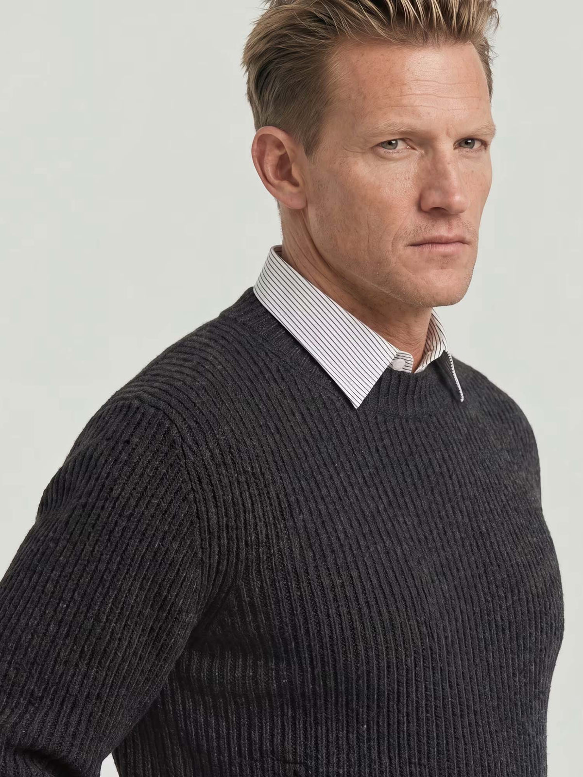 G-star Maglione Essential Ribbed Knit Grigio