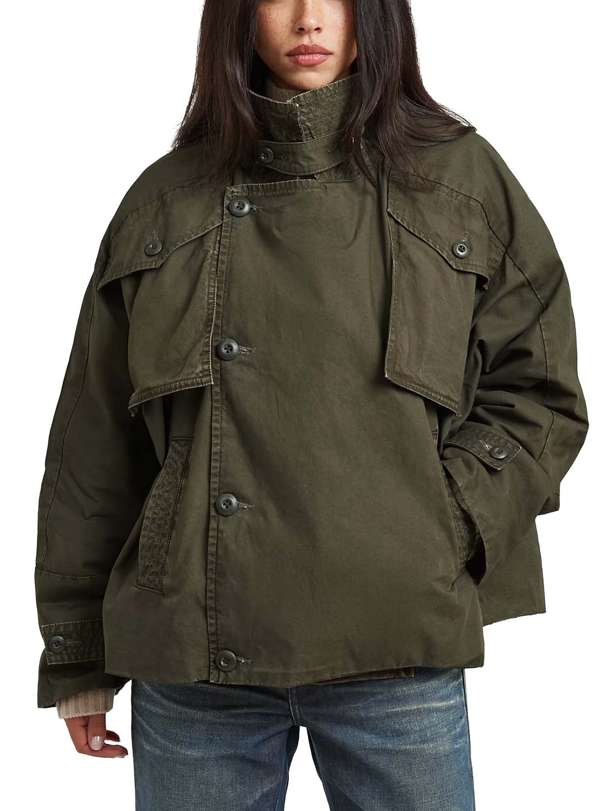 G-star Giacca 4-Pocket Cape da donna Verde