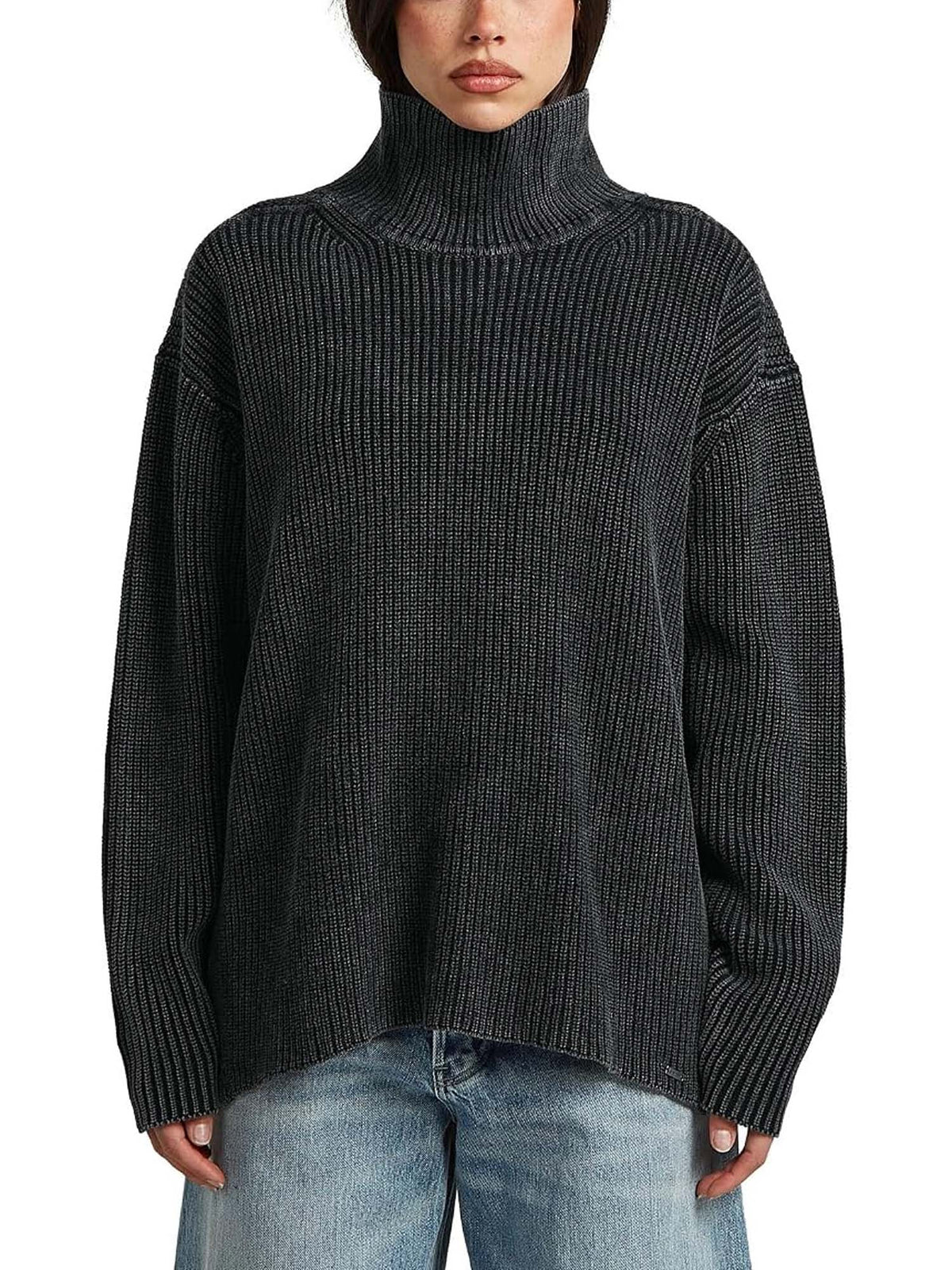 G-star Maglione Washed Turtle Knit da donna Grigio