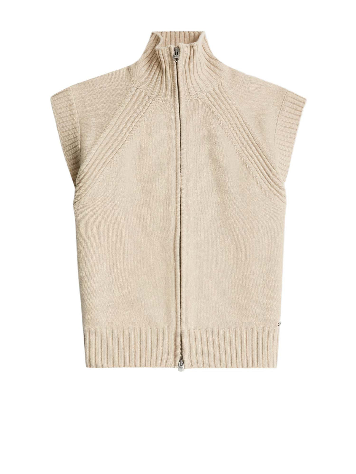 G-star Gilet Heavy Moto Zip Vest Knit da donna Beige