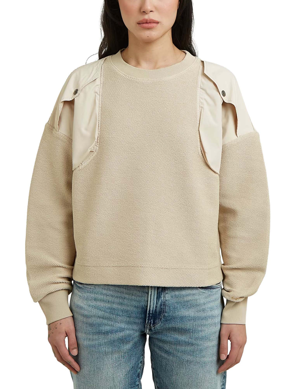 G-star Felpa Mixed Media da donna Beige