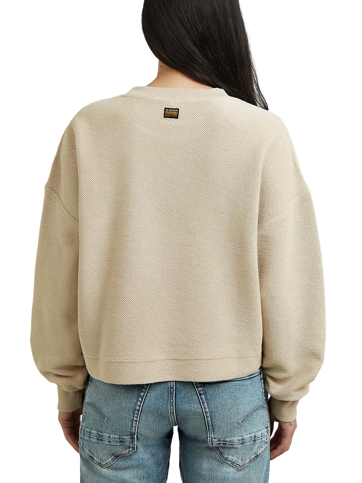 G-star Felpa Mixed Media da donna Beige