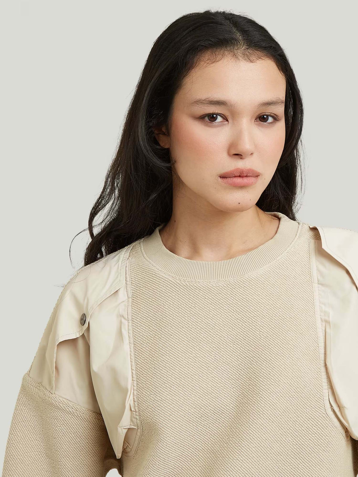 G-star Felpa Mixed Media da donna Beige