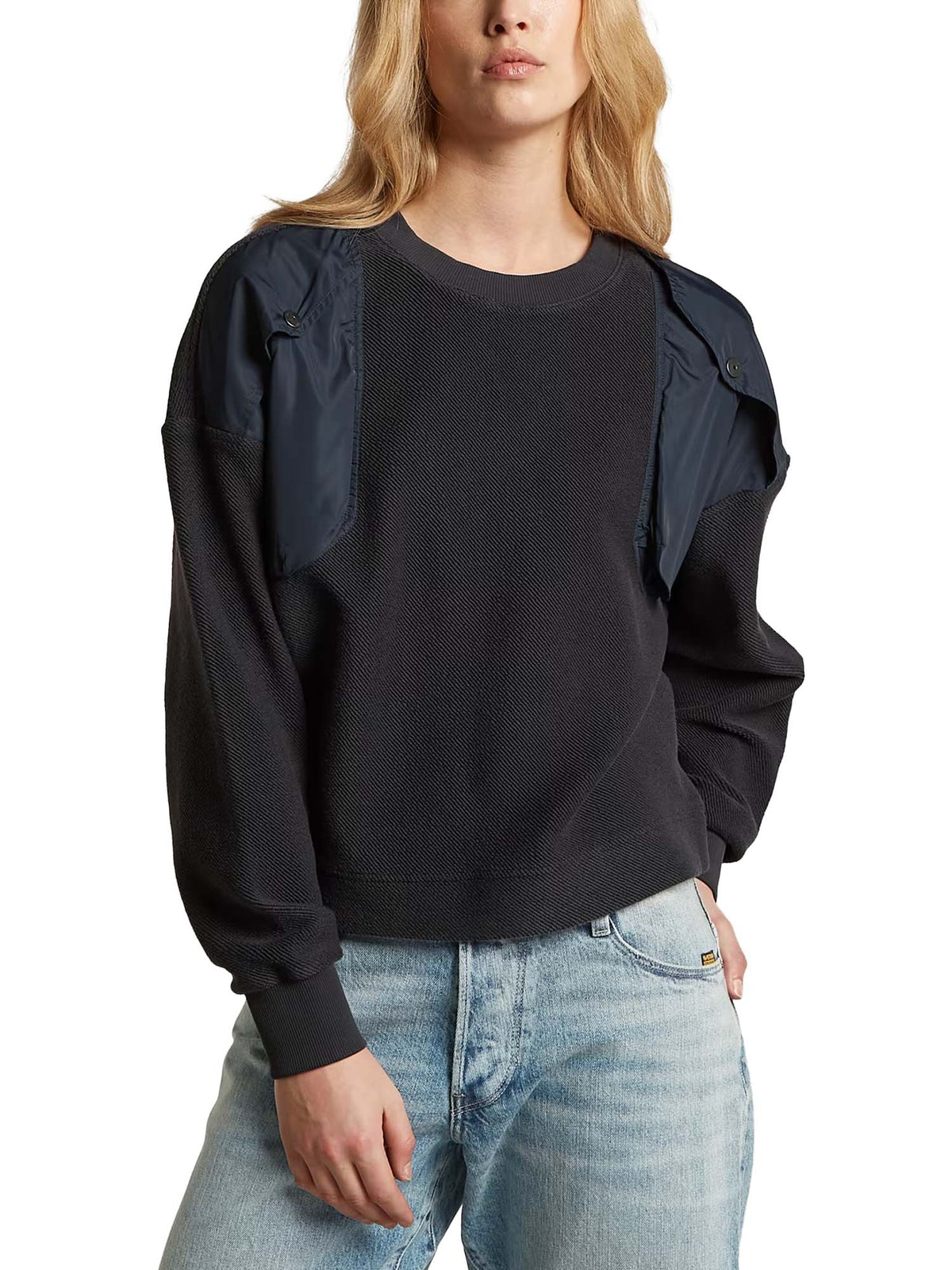 G-star Felpa Mixed Media da donna Blu