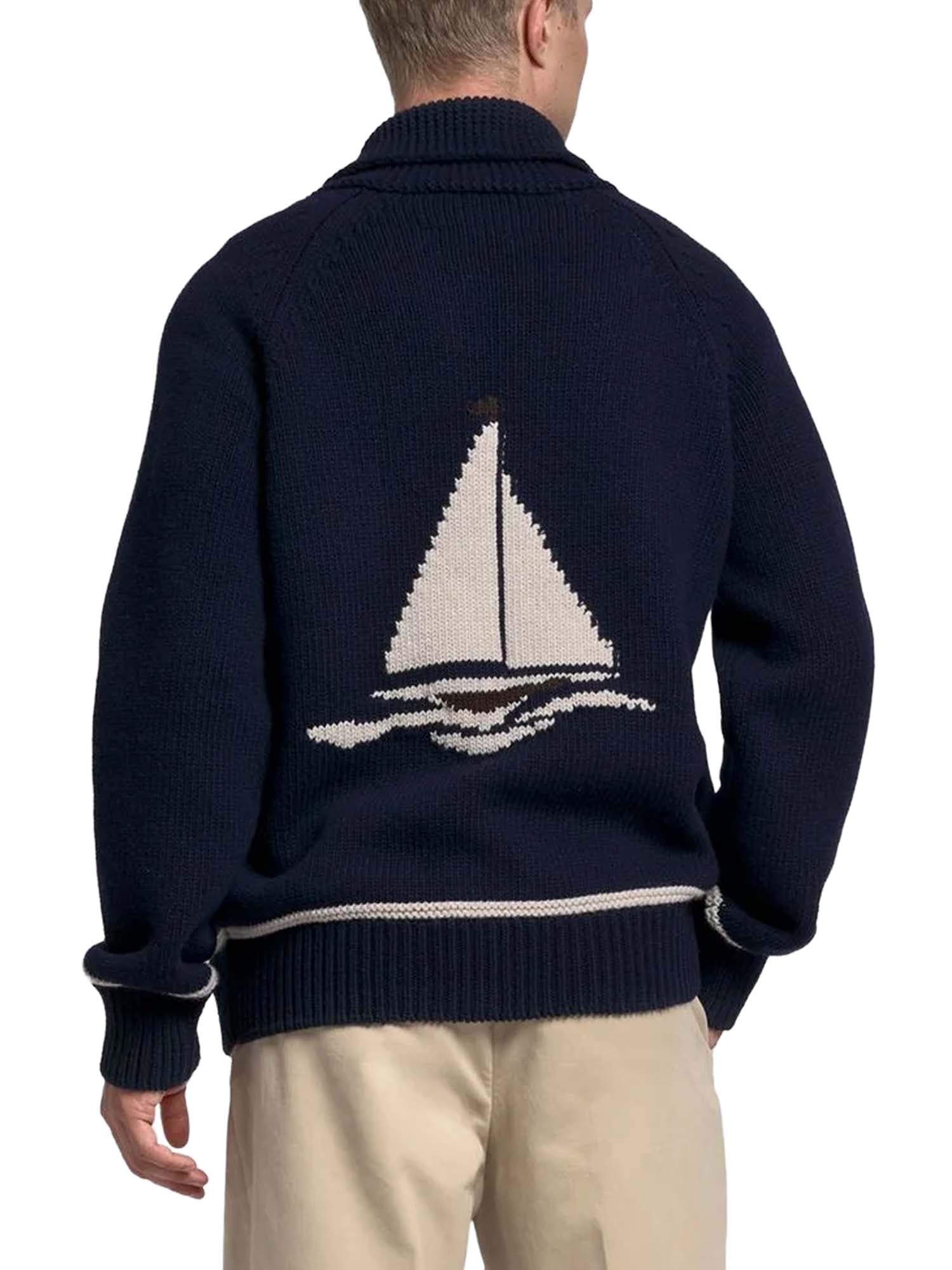 Sebago Cardigan Portclyde Blu