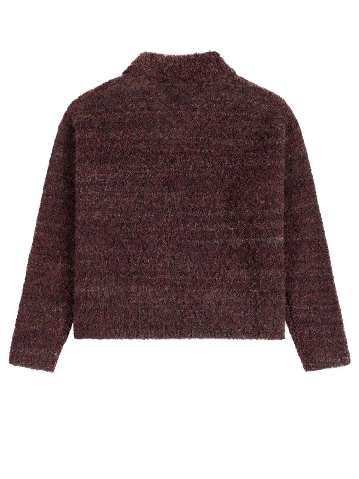 Daily Paper Maglione Burgundy Textured V Neck Knit Bordeaux