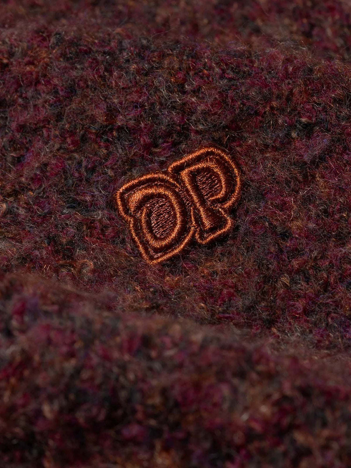 Daily Paper Maglione Burgundy Textured V Neck Knit Bordeaux