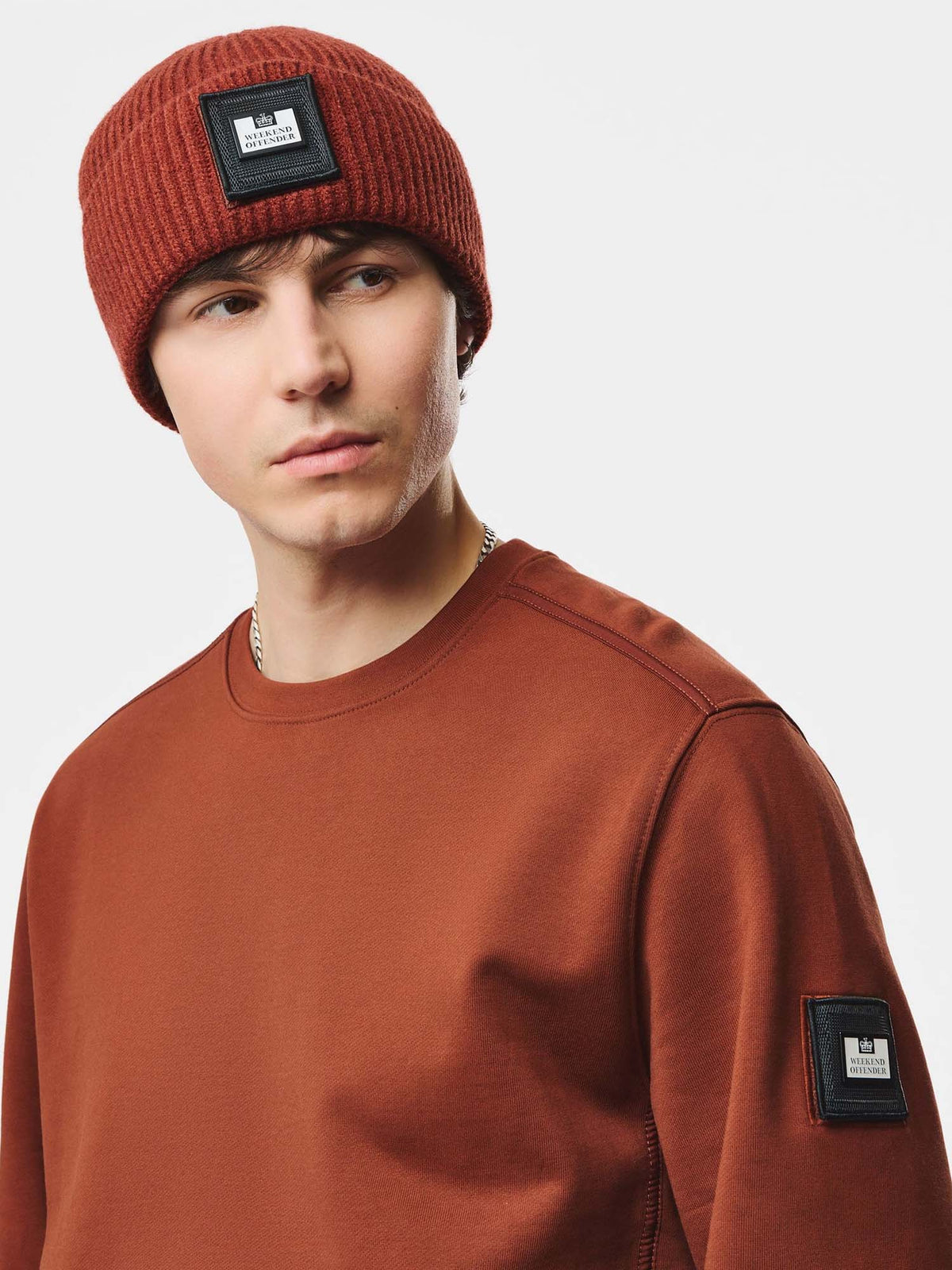 Weekend Offender Berretto Palmyra a Costine Rosso