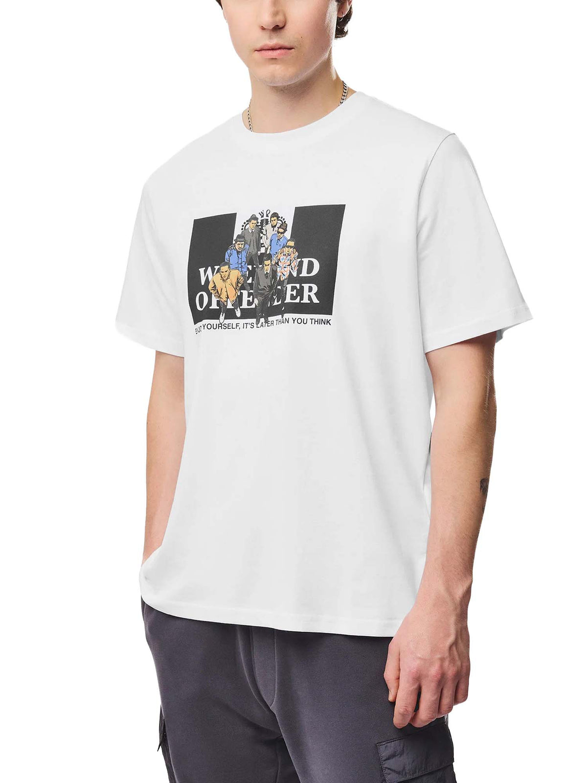 "Weekend Offender T-shirt Bianca con Stampa "Aka" Bianco"