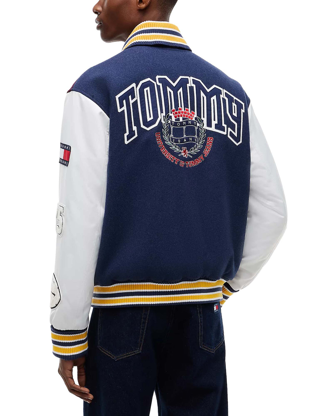 Tommy Jeans Giacca college in misto lana Multicolore