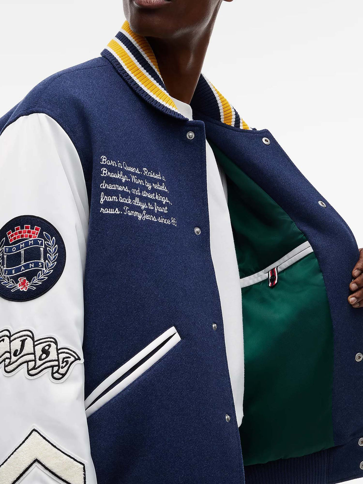 Tommy Jeans Giacca college in misto lana Multicolore