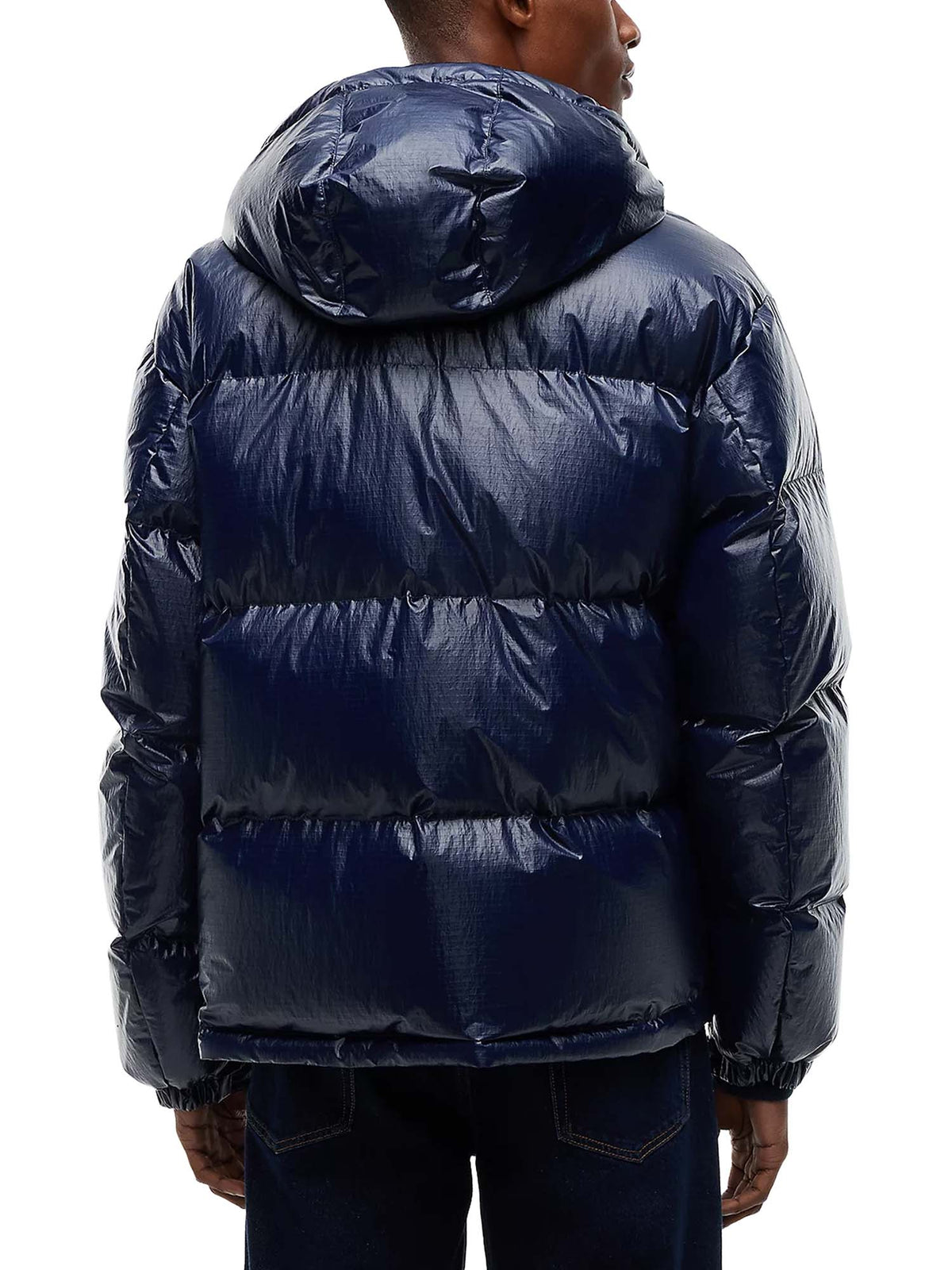 Tommy Jeans Piumino Alaska con finitura lucida e logo Blu