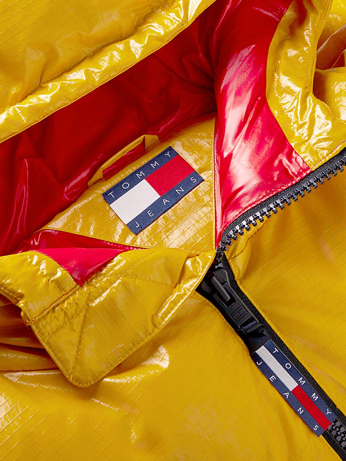 Tommy Jeans Piumino Alaska con finitura lucida e logo Multicolore