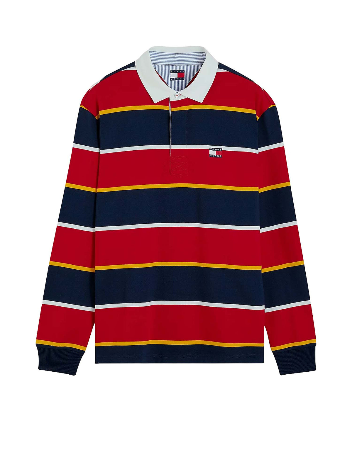 Tommy Jeans Polo rugby relaxed fit con distintivo Multicolore