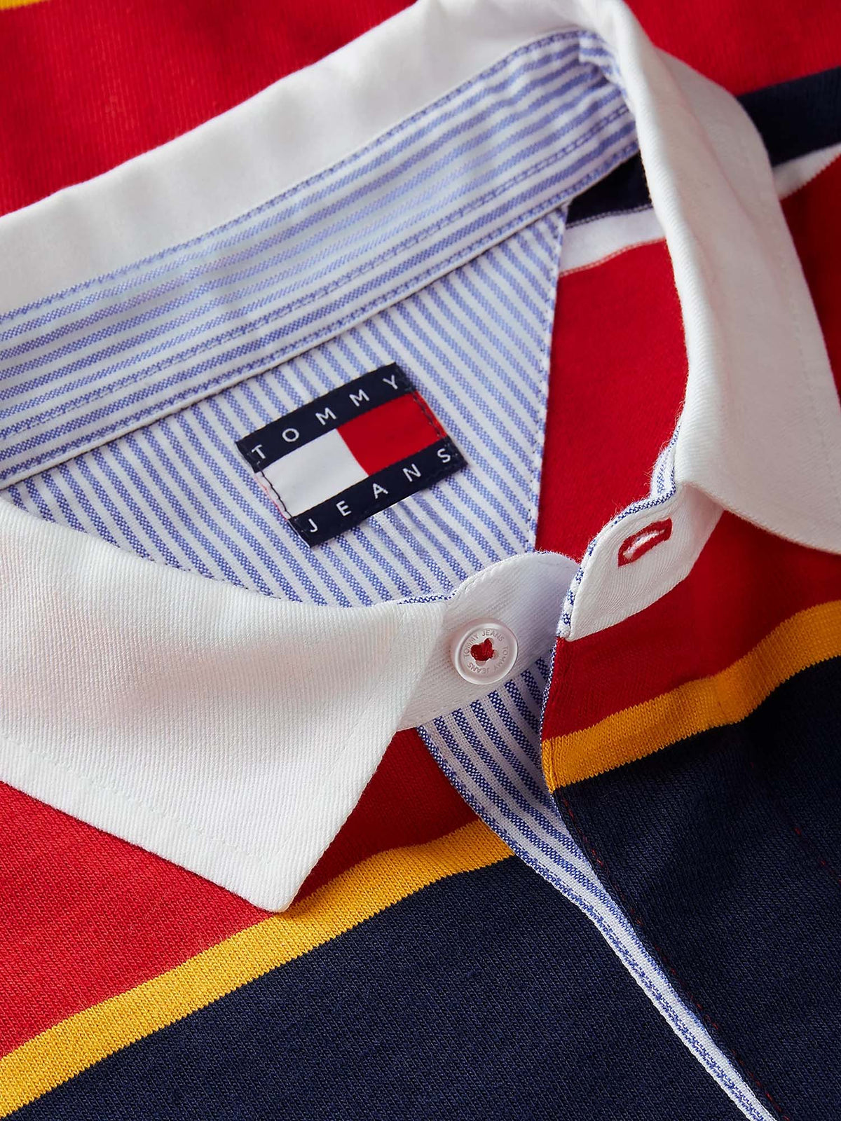 Tommy Jeans Polo rugby relaxed fit con distintivo Multicolore