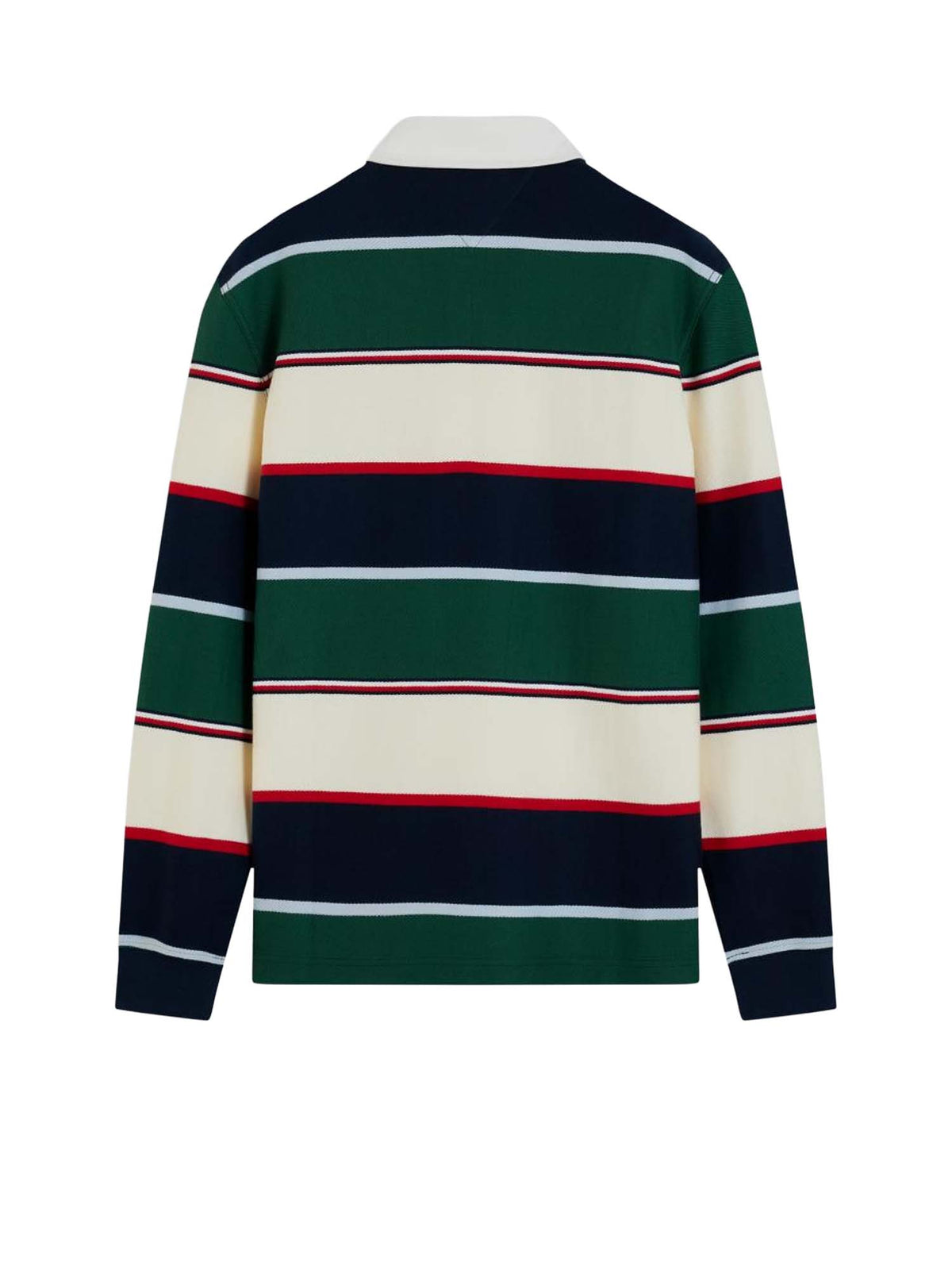 Tommy Jeans Polo a righe rugby relaxed fit con distintivo Verde