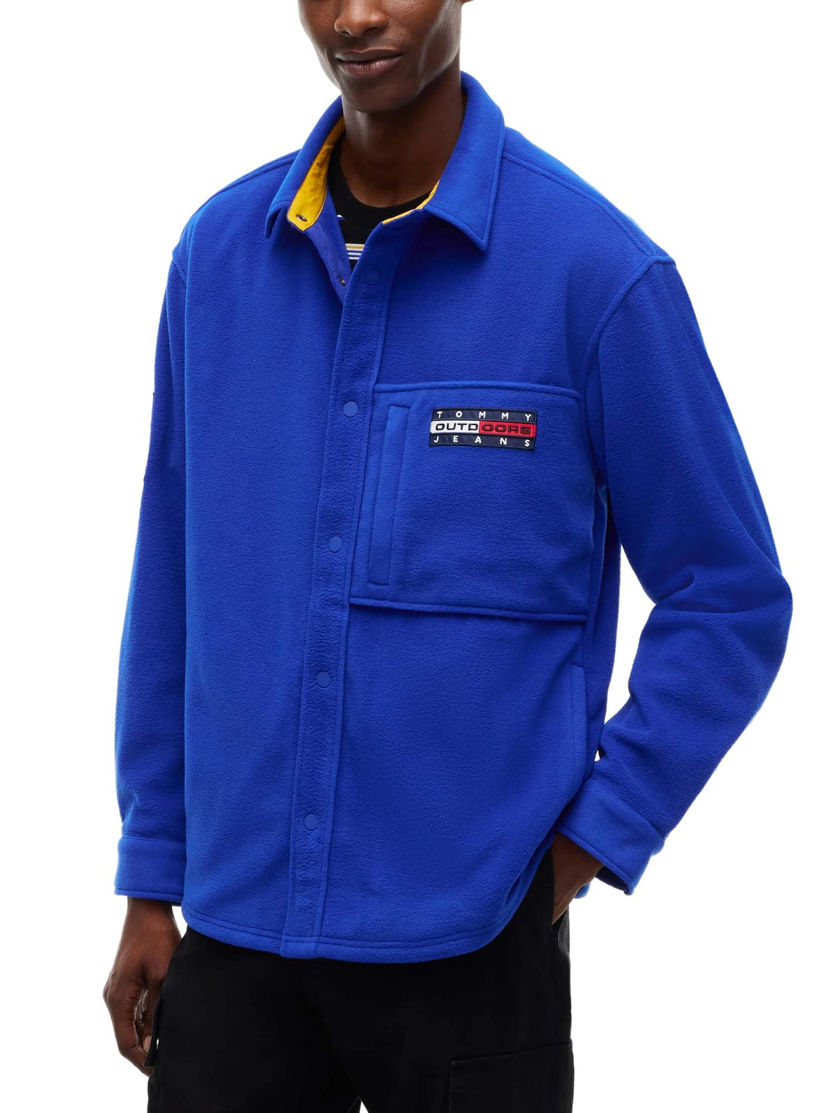 Tommy Jeans Camicia a maniche lunghe Tommy Jeans Logo Fleece Blu