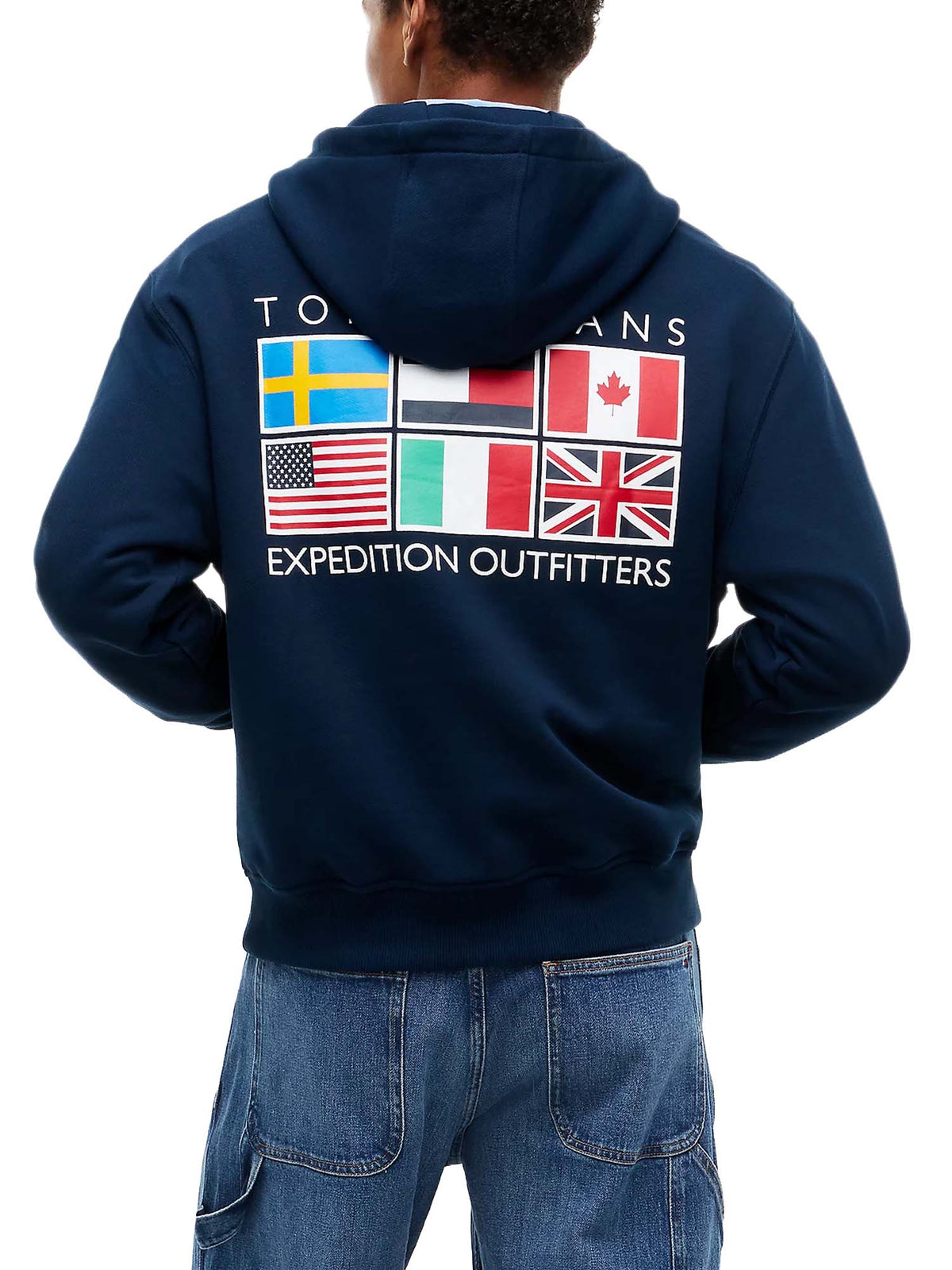 Tommy Jeans Felpa relaxed fit con cappuccio e logo Blu