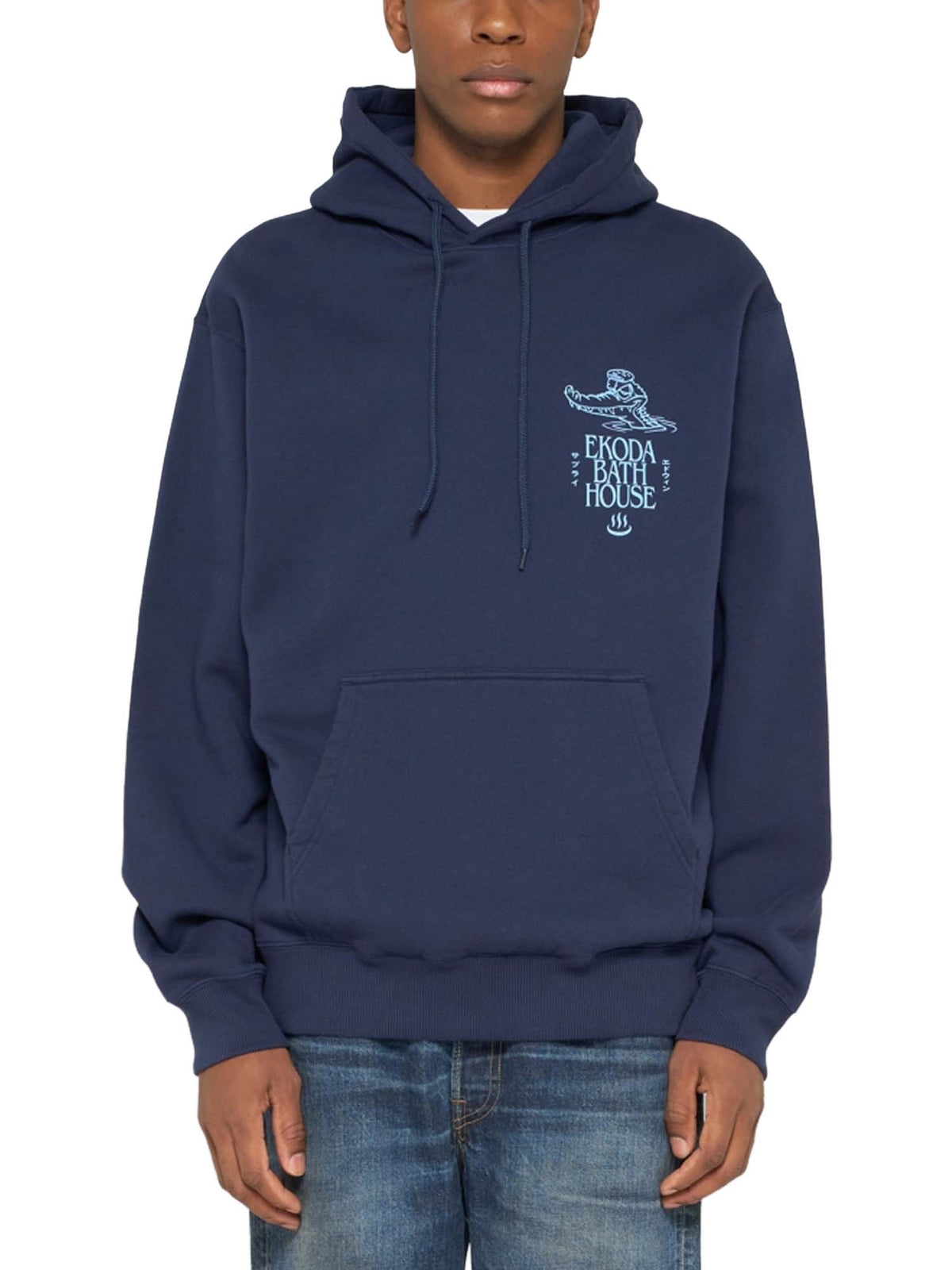 Edwin Ekoda Bath House Hoodie Sweat Blu