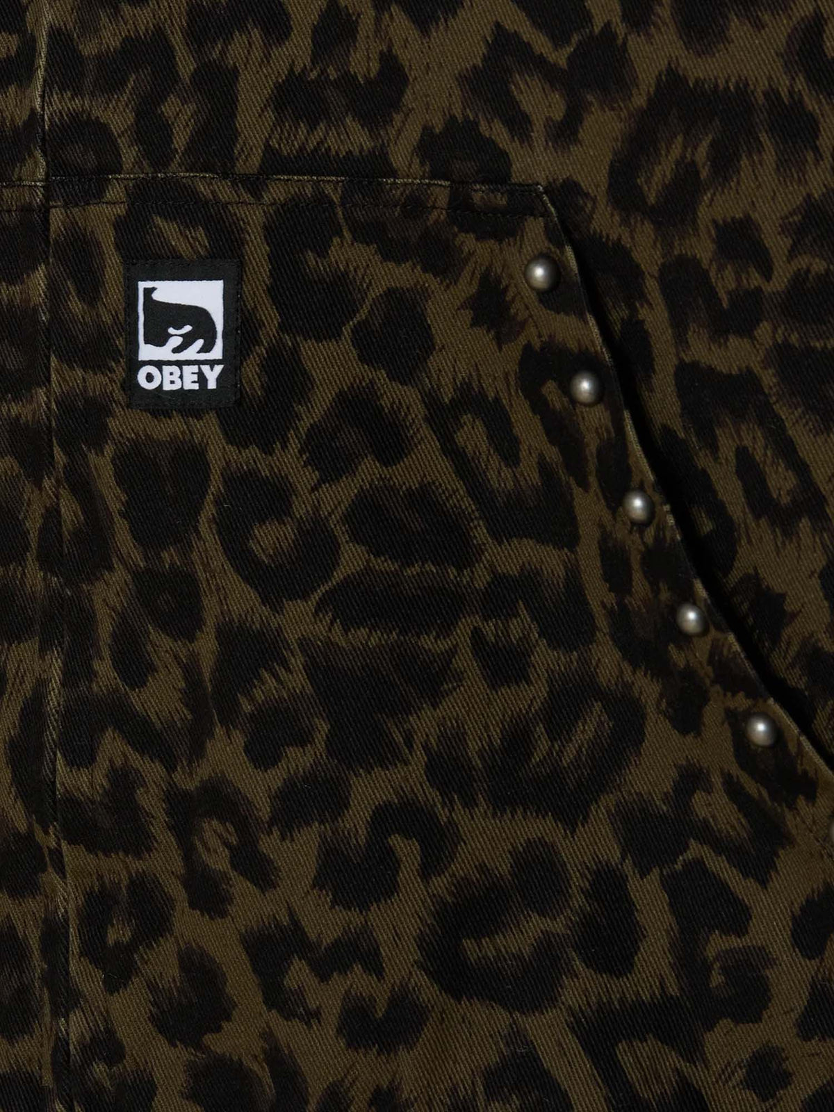Obey Studded Zip Up Jacket Animalier
