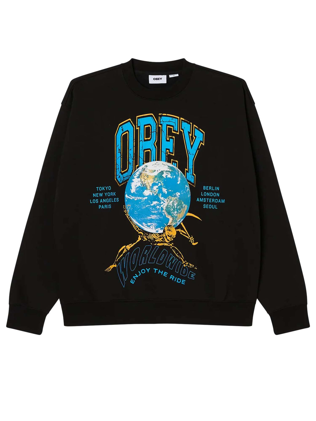 Obey Enjoy The Ride Crewneck Nero