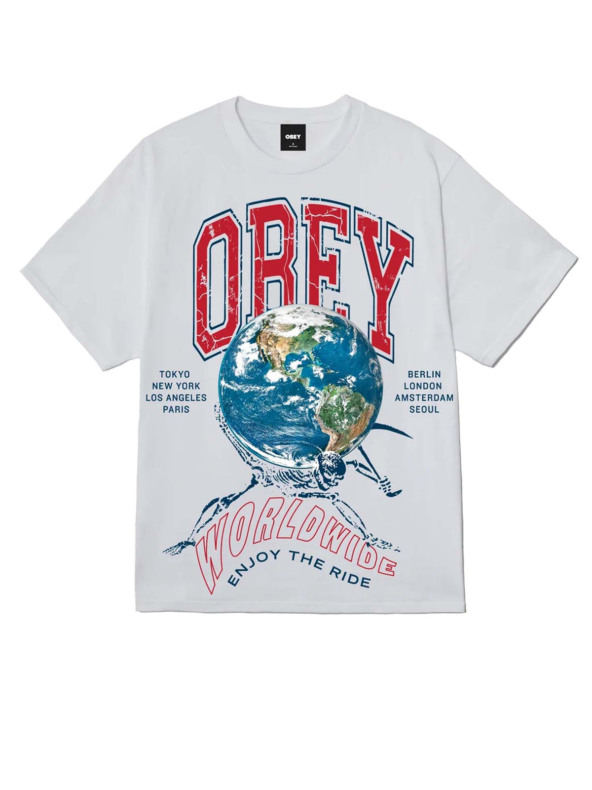 Obey Enjoy The Ride Classic T-Shirt Bianco