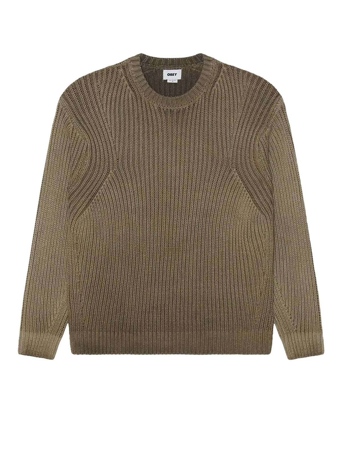 Obey Ian Faded Wash Sweater Verde