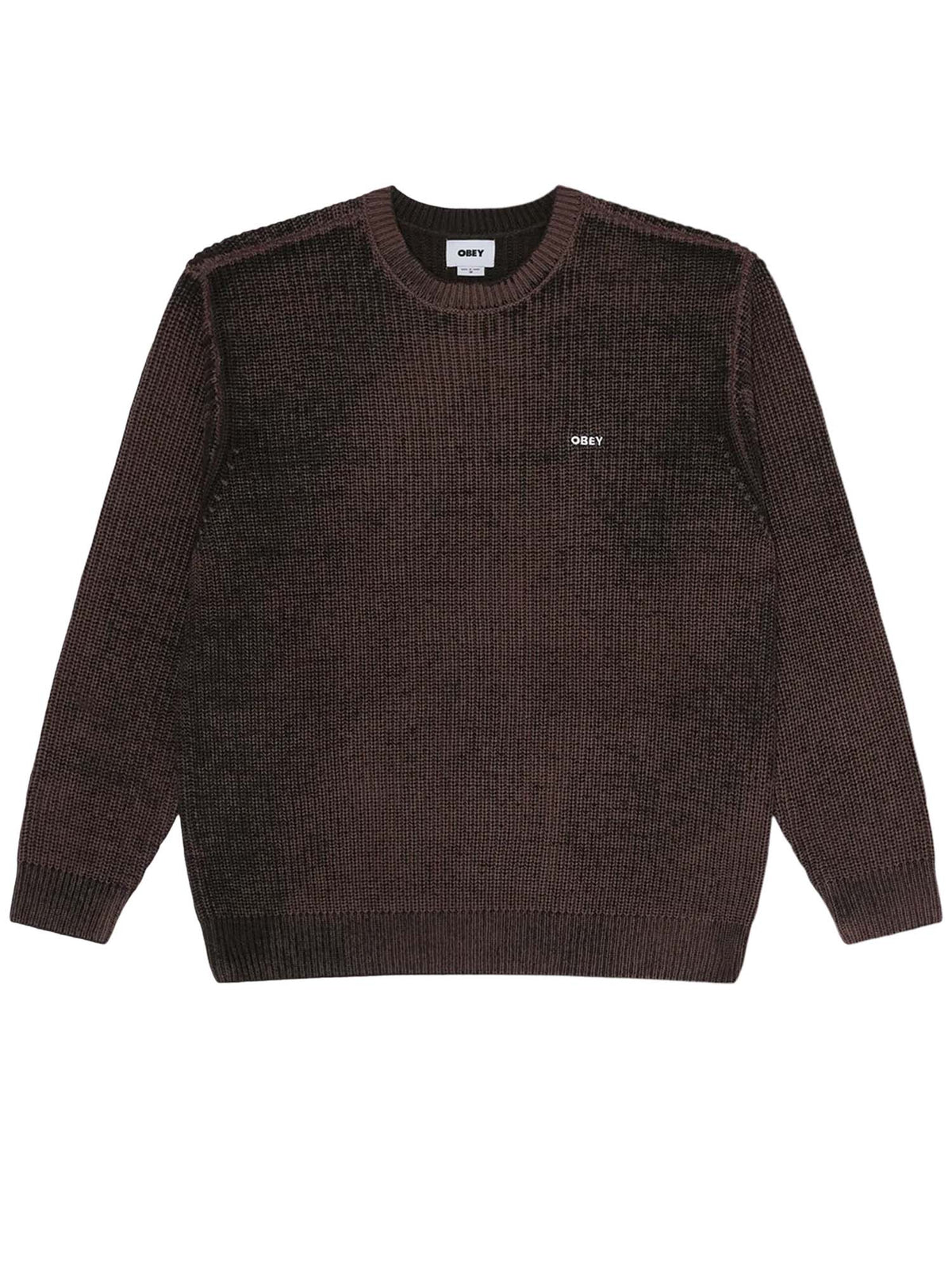 Obey Spray Effect Sweater Marrone
