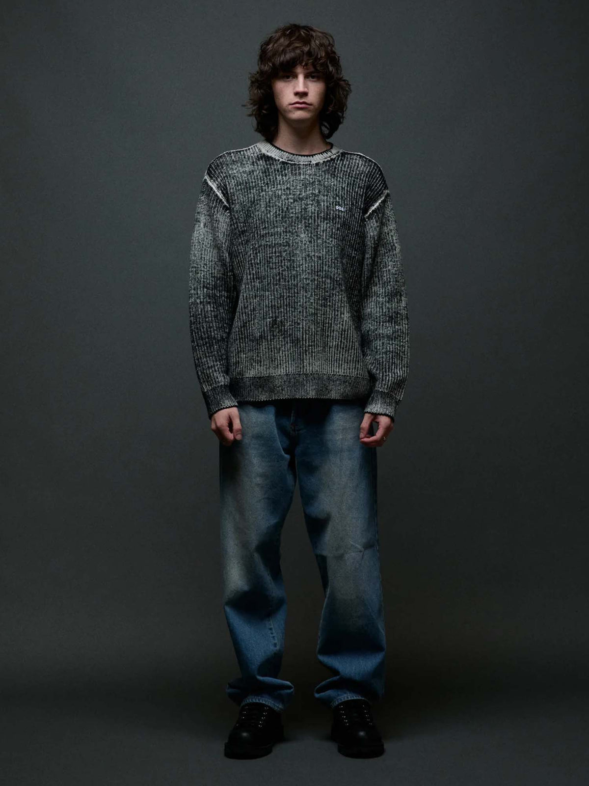 Obey Spray Effect Sweater Nero