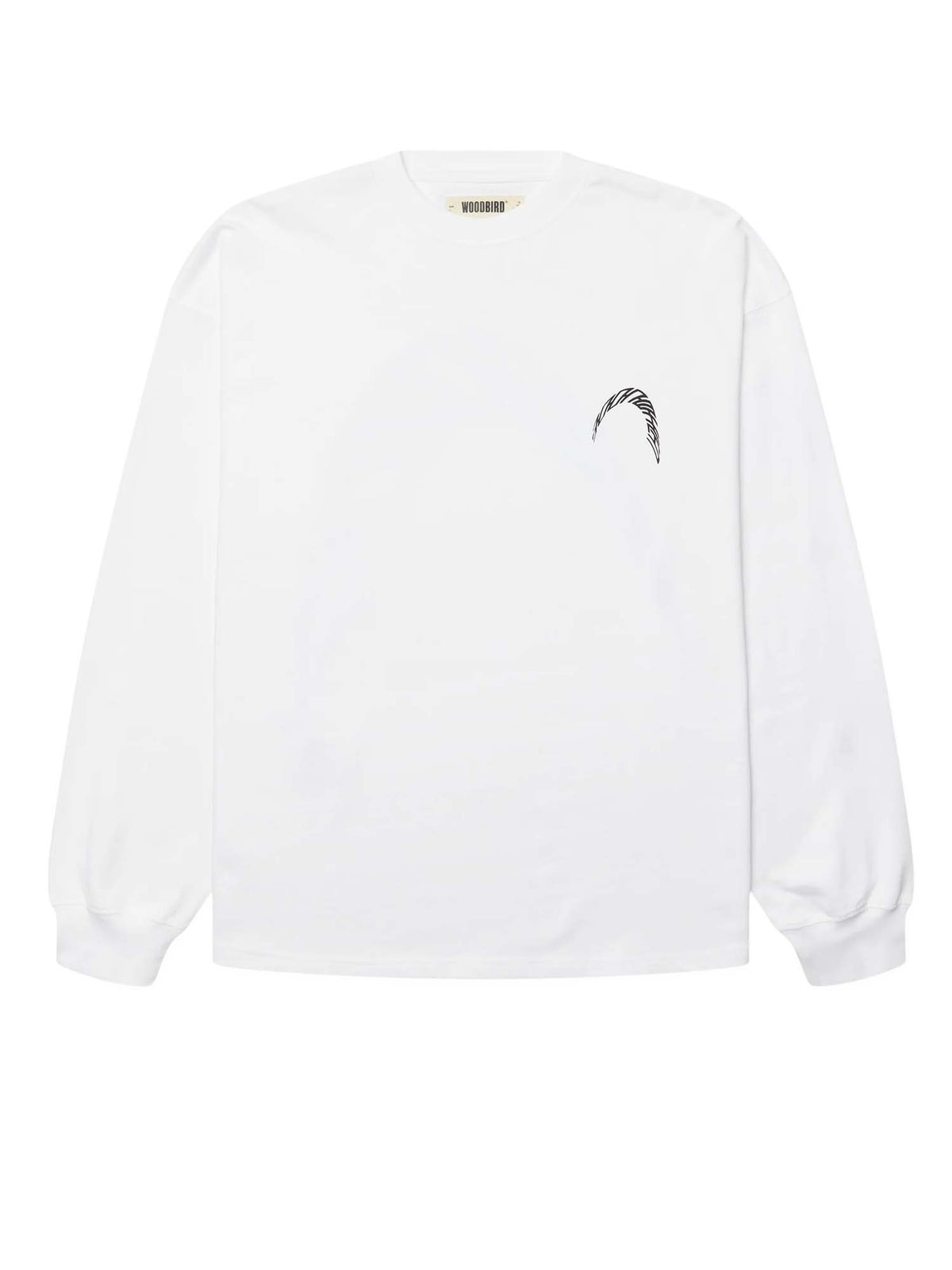 Woodbird WBBeam LS Warp Tee Bianco